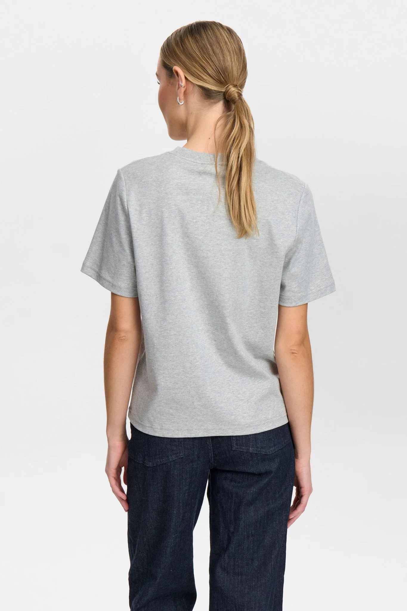 NUFIRA T-SHIRT - Medium Grey mel - Image 2