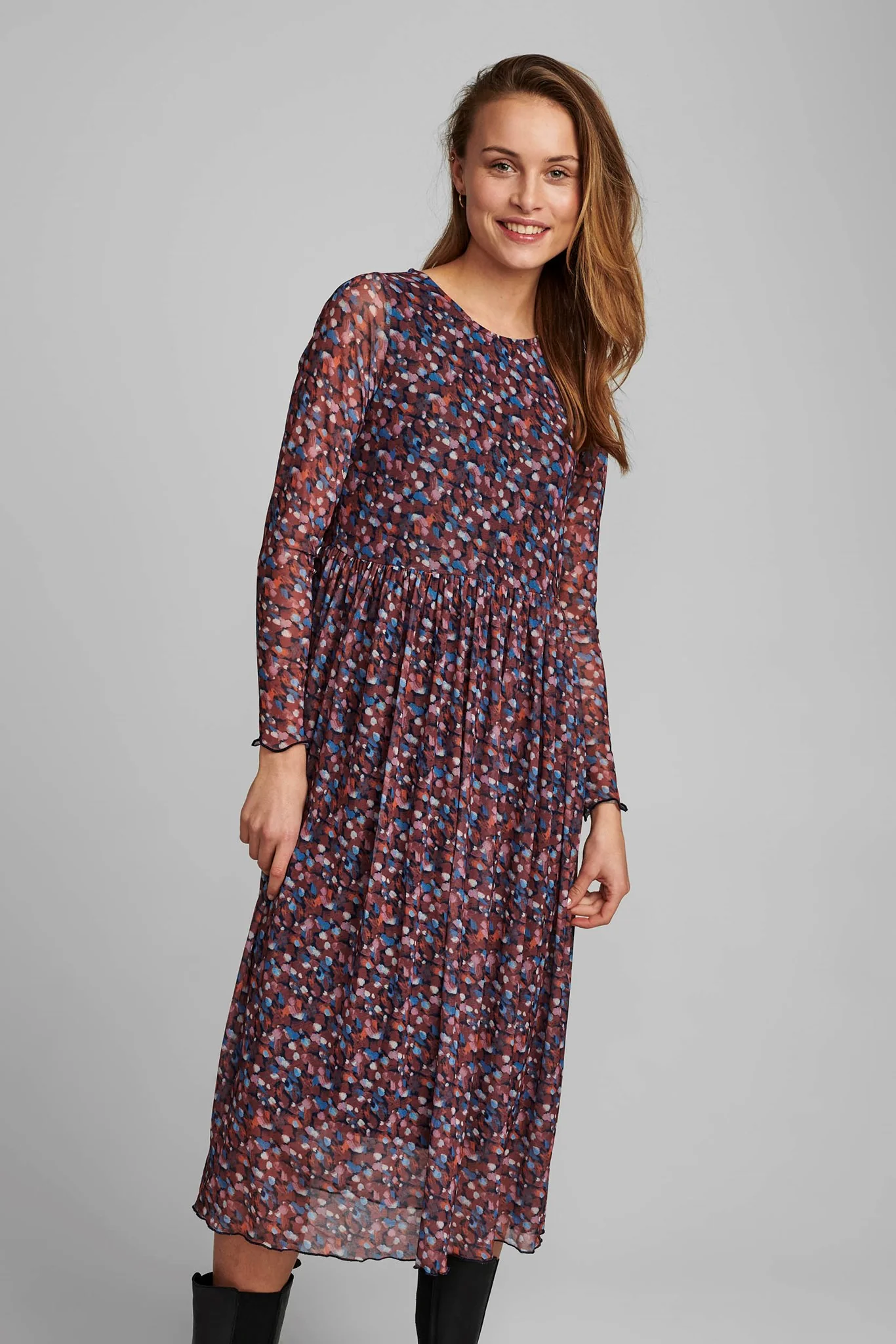 NUFREJA DRESS  - Marsala