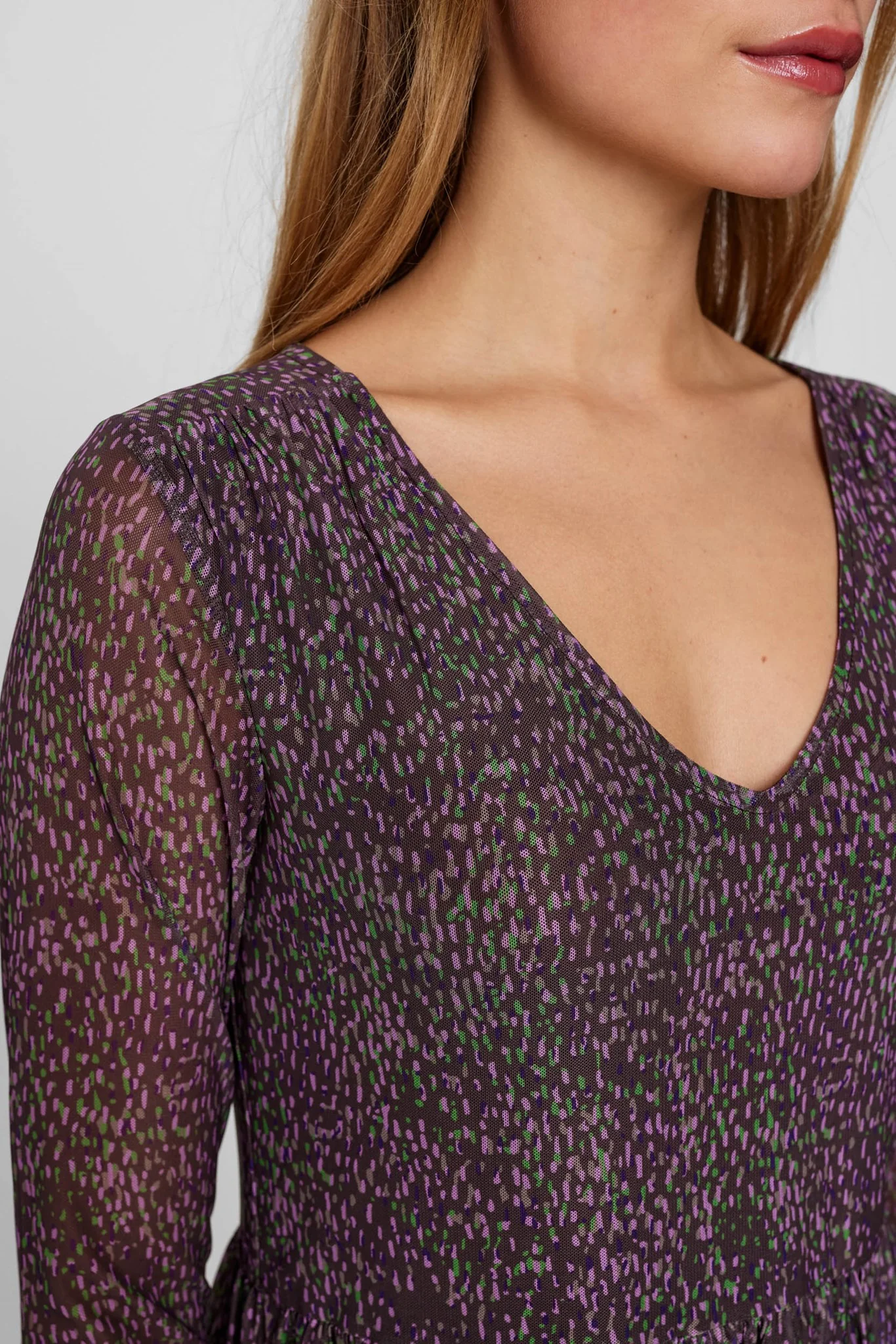 NUFREJA V-NECK DRESS - Ivy Green - Image 4