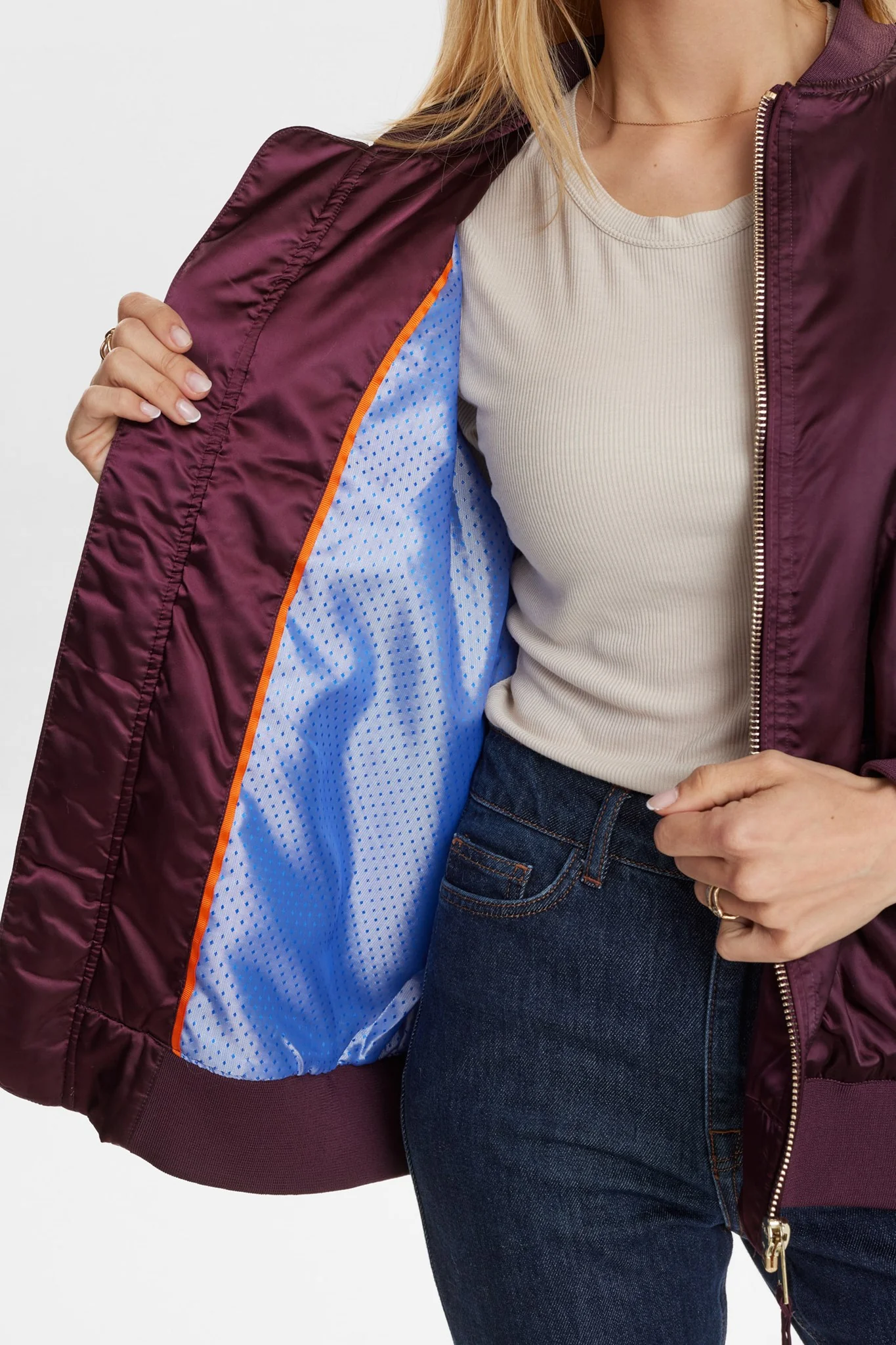 NUFRIA OVERSIZE BOMBER JACKET - Winetasting - Image 6