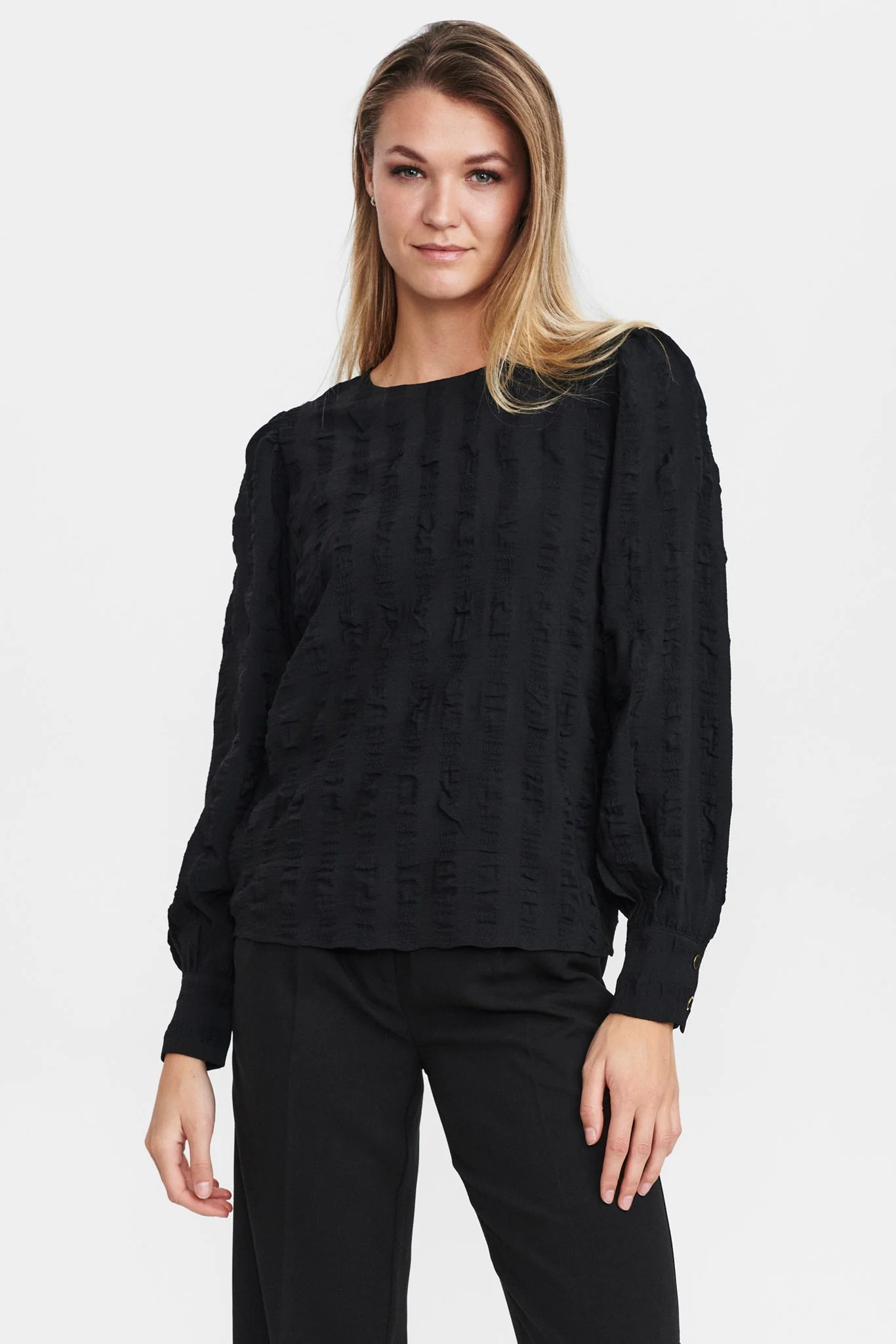 NUFUFILINE BLOUSE - Caviar