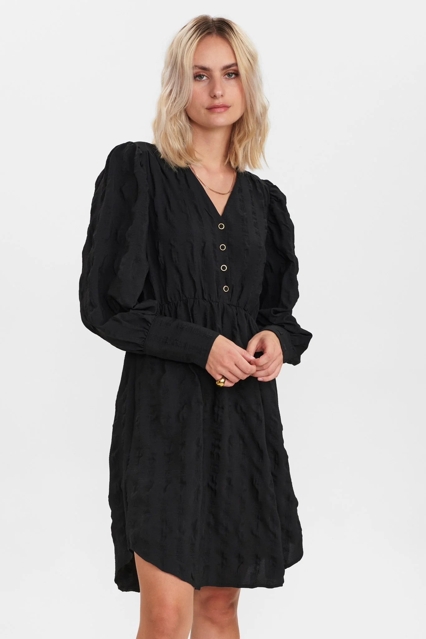 NUFUFILINE DRESS - Caviar