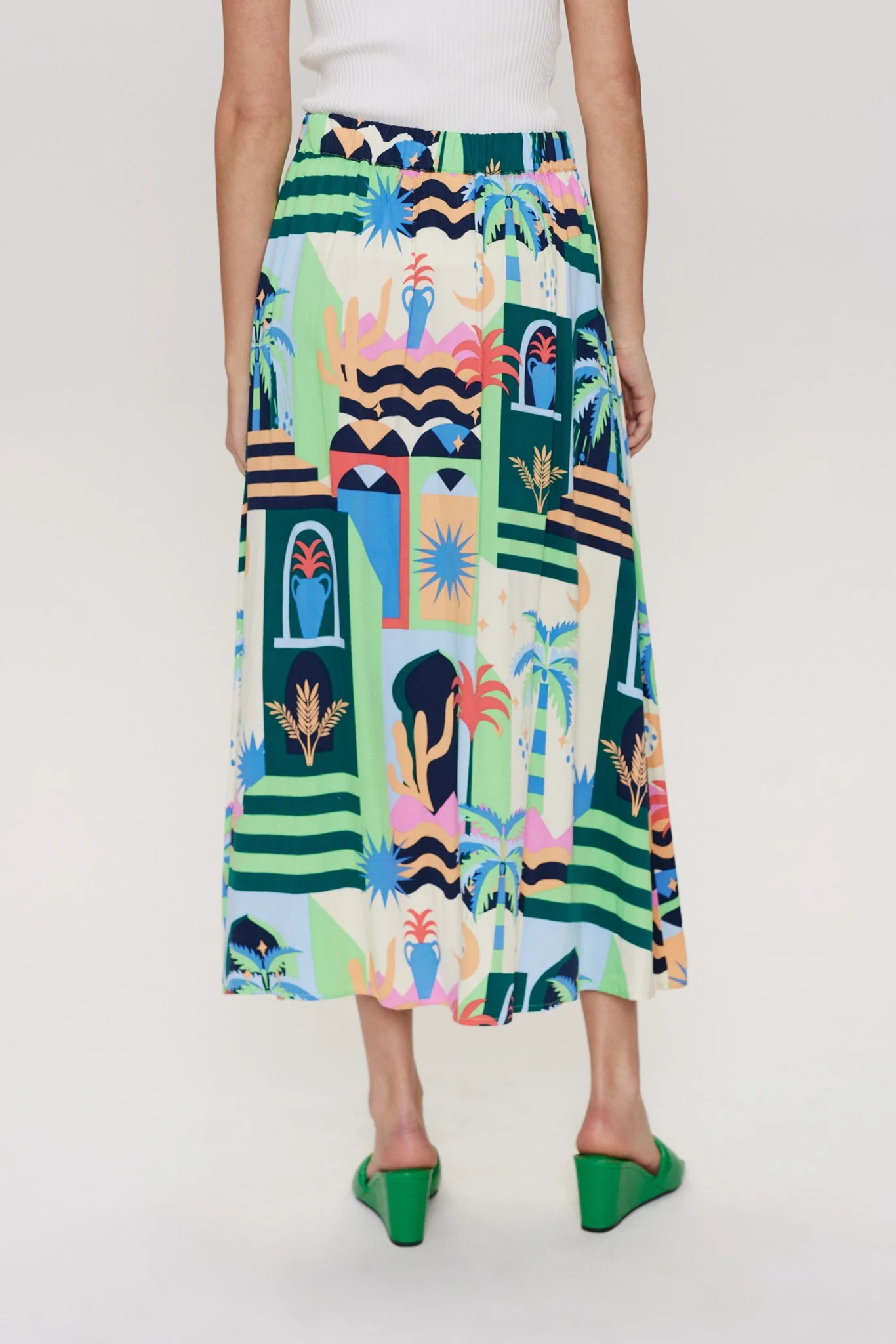 NUGABRIELLA SKIRT - Summer Green - Image 2