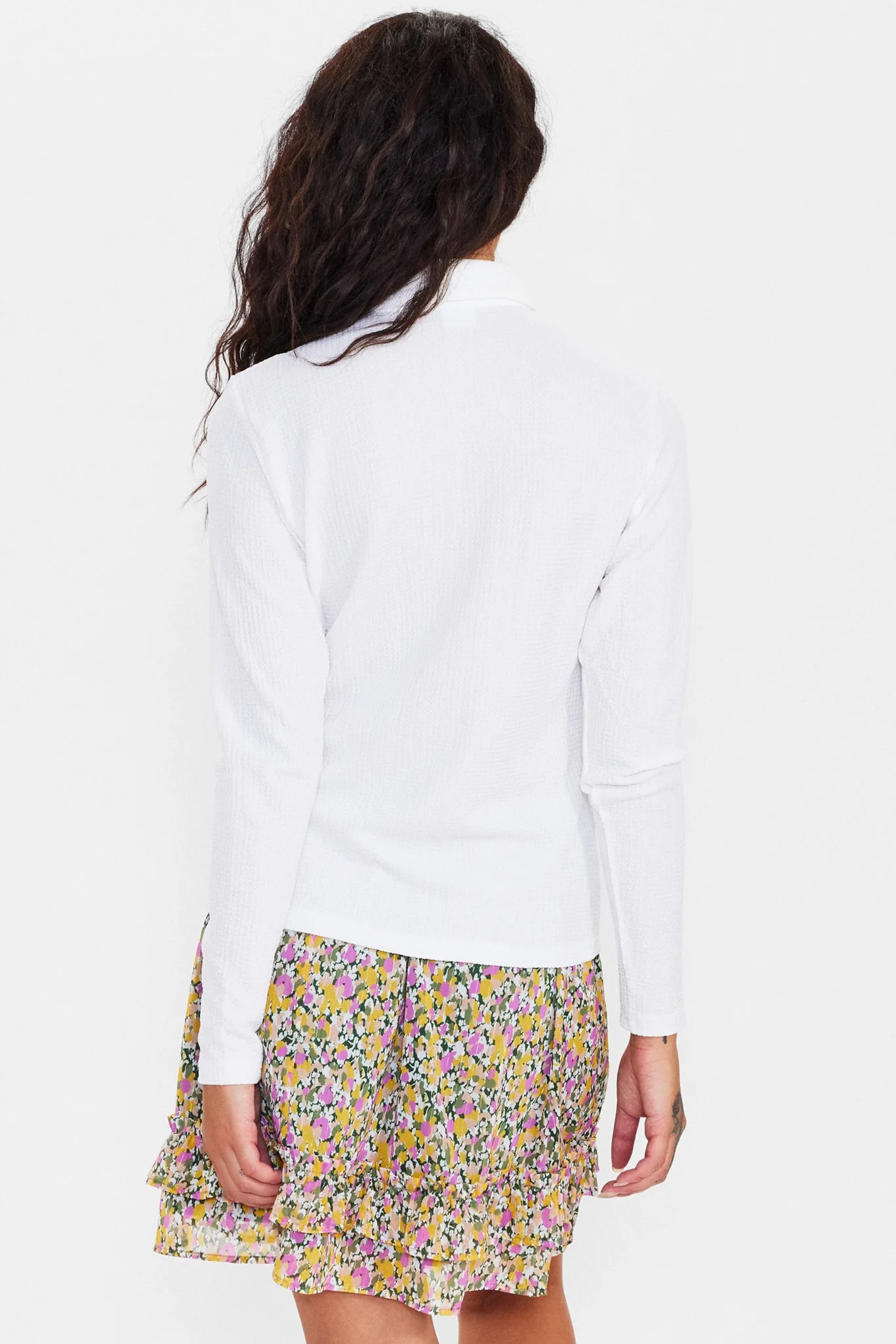 NUGATHER JERSEY BLOUSE - Bright White - Image 2