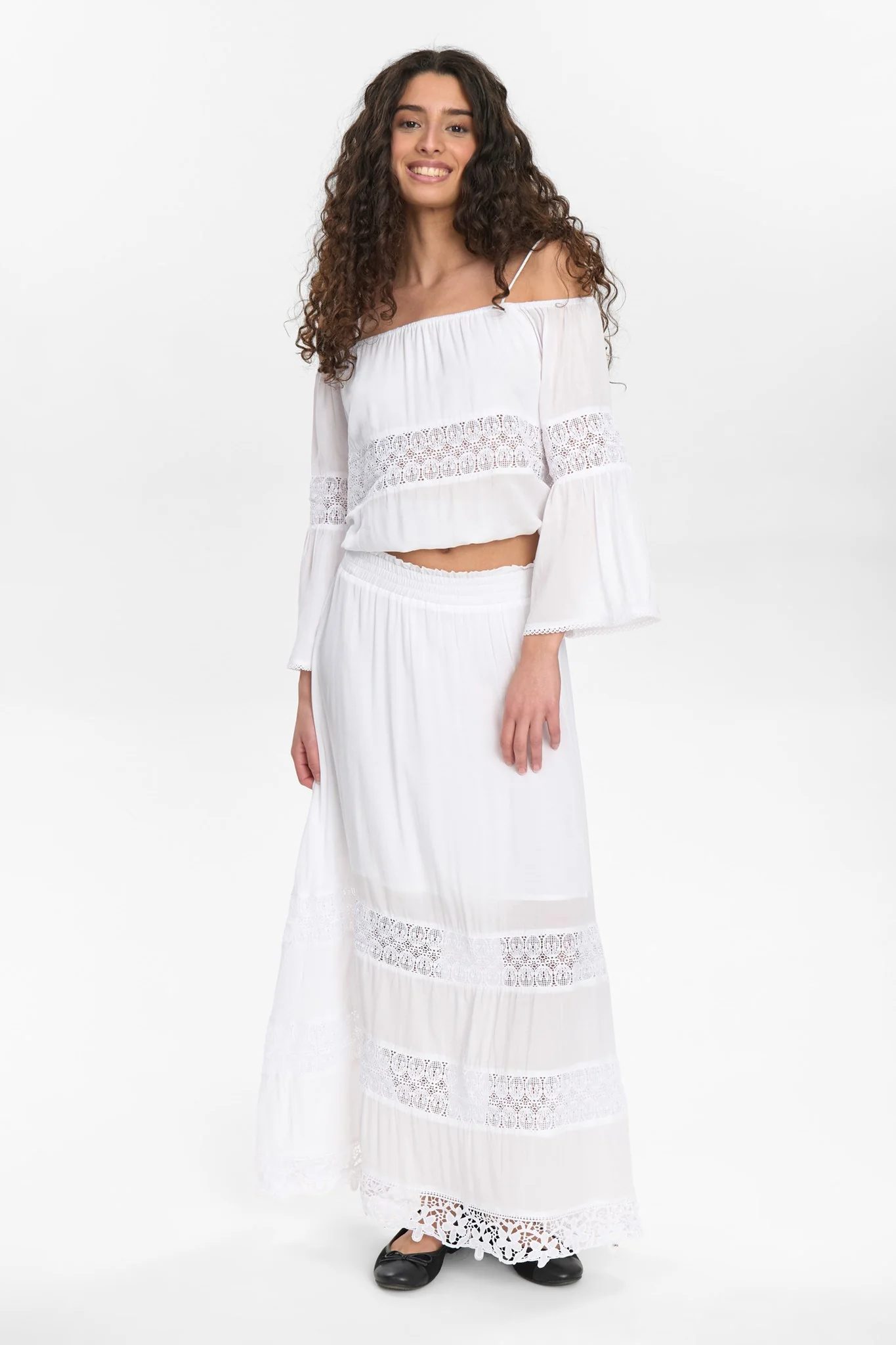 NUGAYA LONG SKIRT - Bright White - Image 3