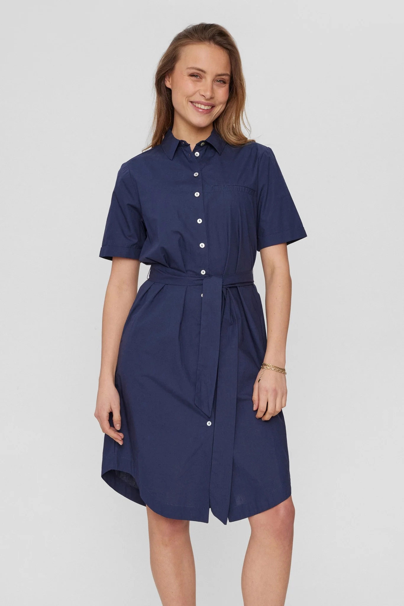 NUGIA SHIRT DRESS - Dress Blues