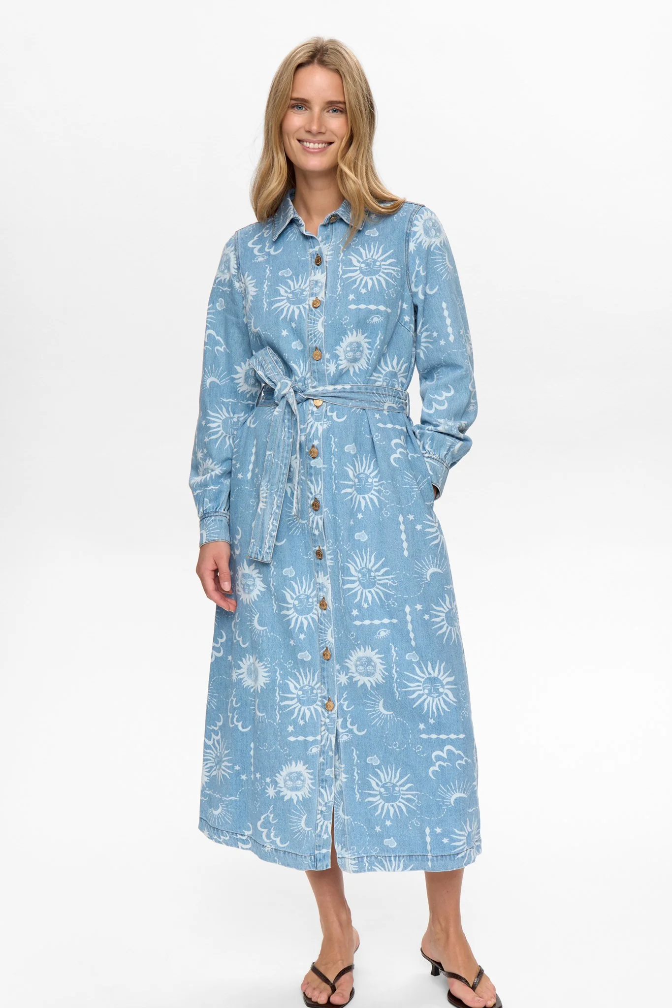 NUGISELLY DRESS - Light Blue Denim