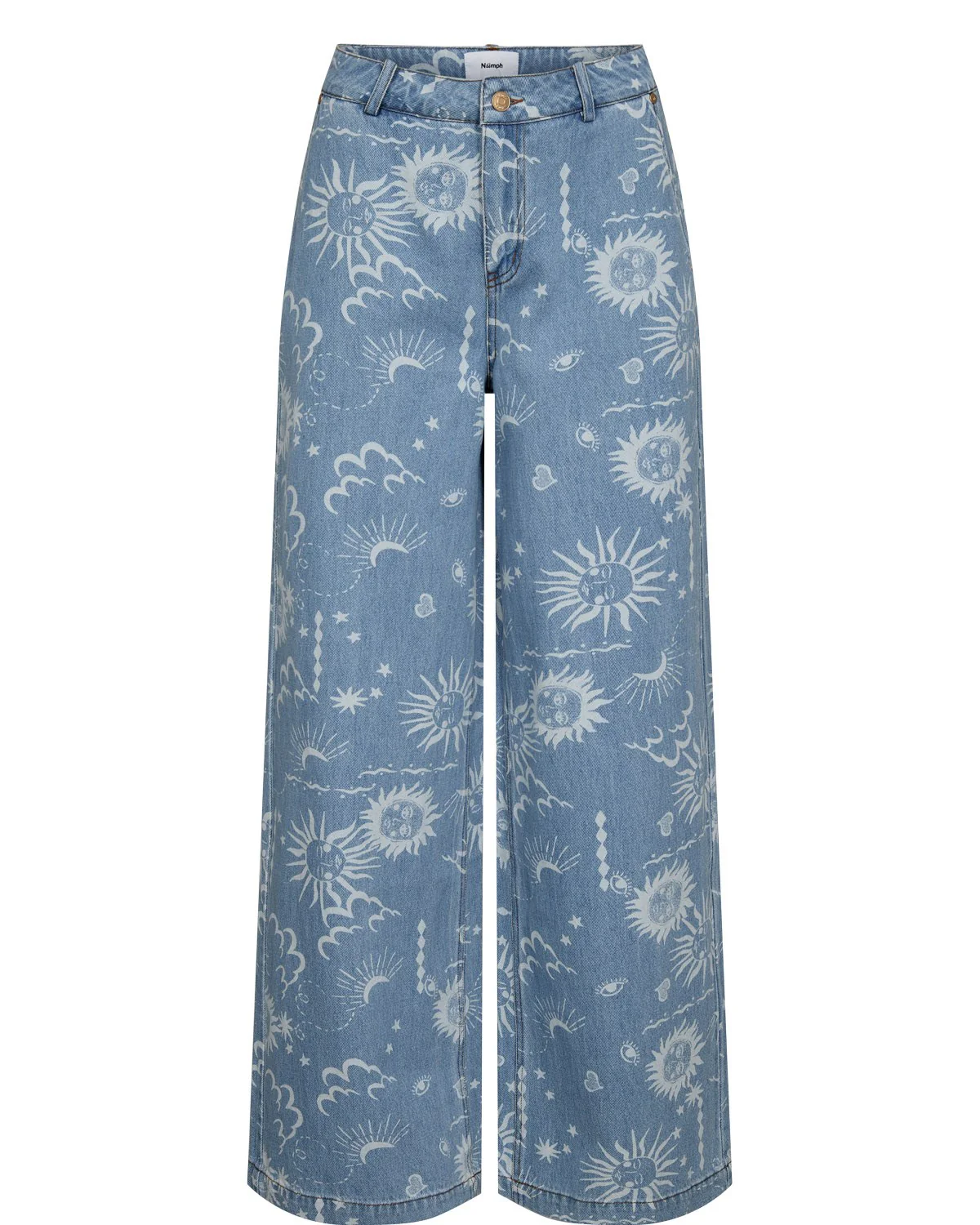 NUGISELLY HR WIDE JEANS - Light Blue Denim - Image 6