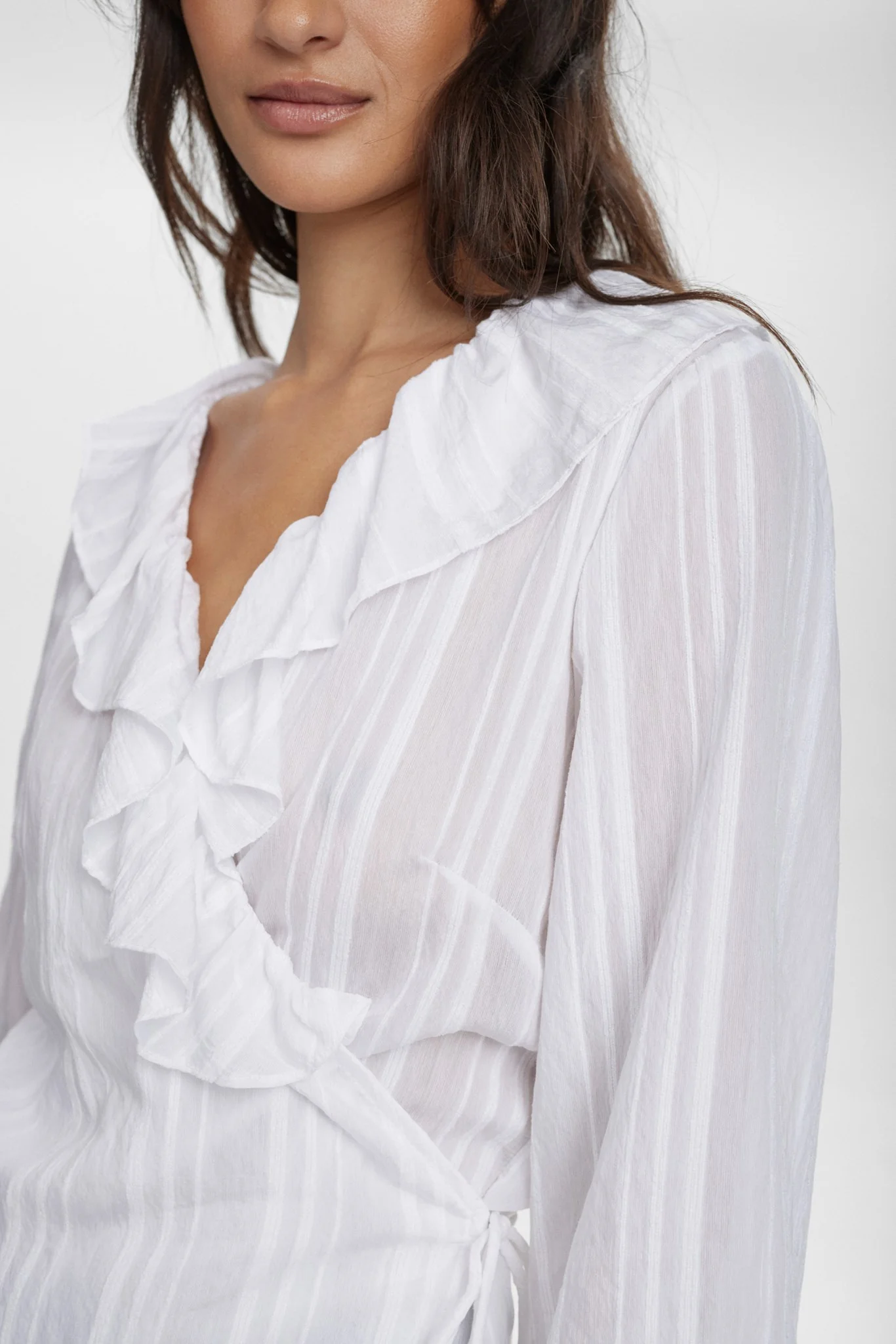 NUHALSTON WRAP SHIRT - Bright White - Image 4
