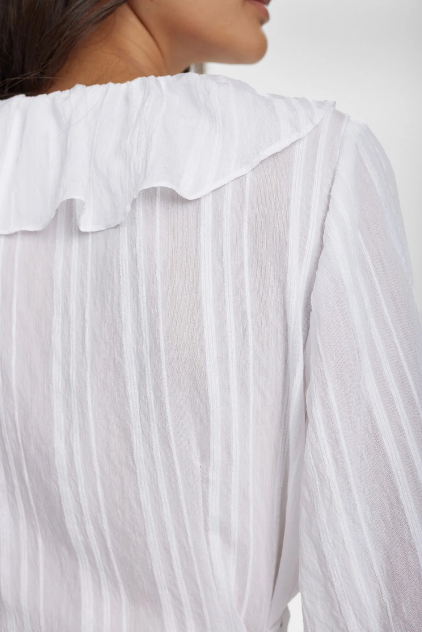 NUHALSTON WRAP SHIRT - Bright White - Image 5