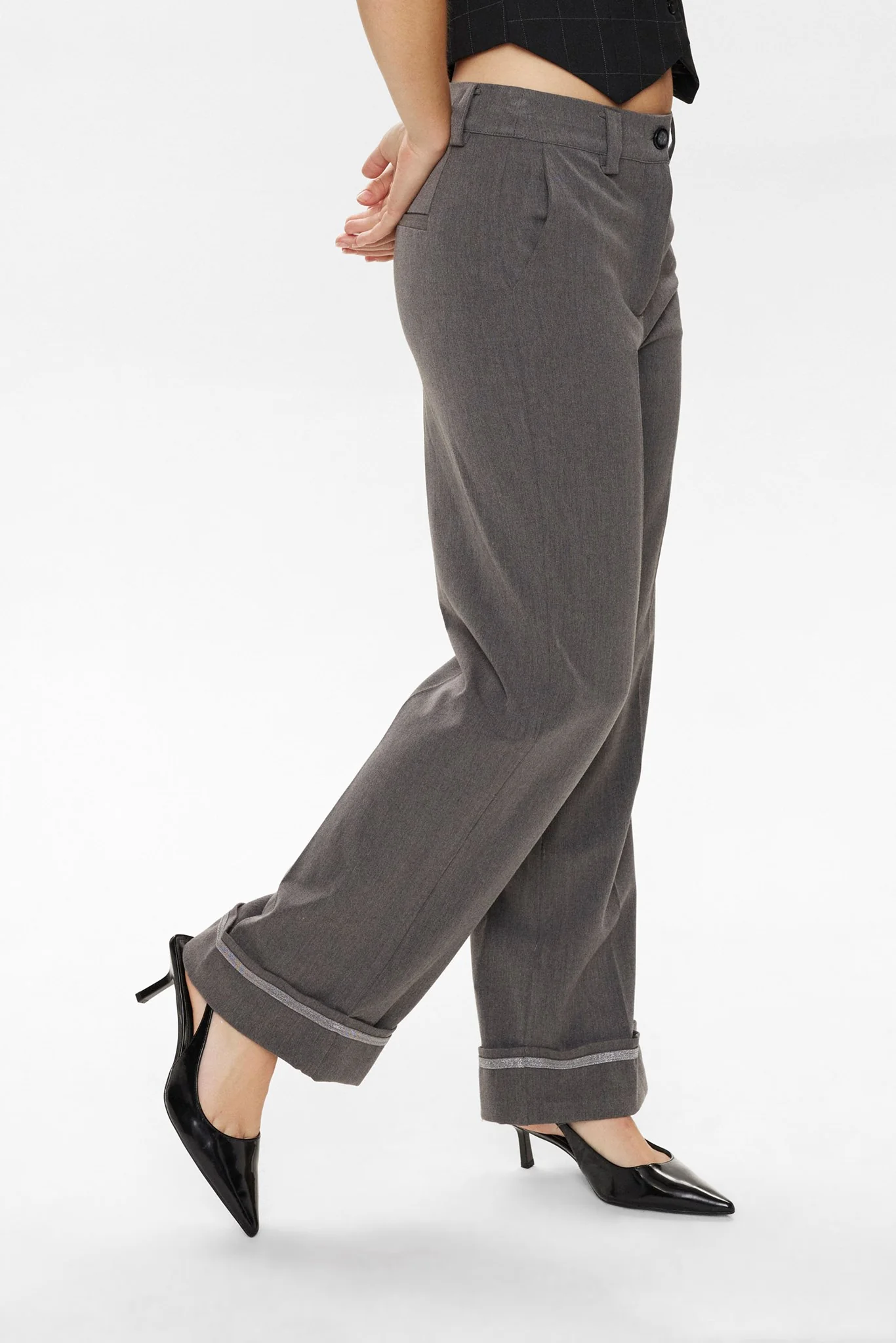 NUHAYDEN PANTS - Medium Grey mel