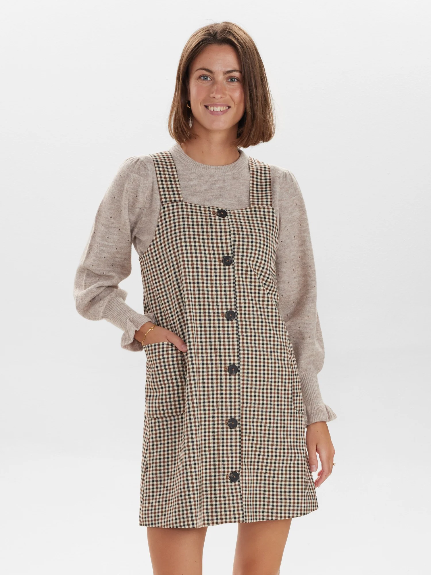 NUHEBA DRESS - Otter