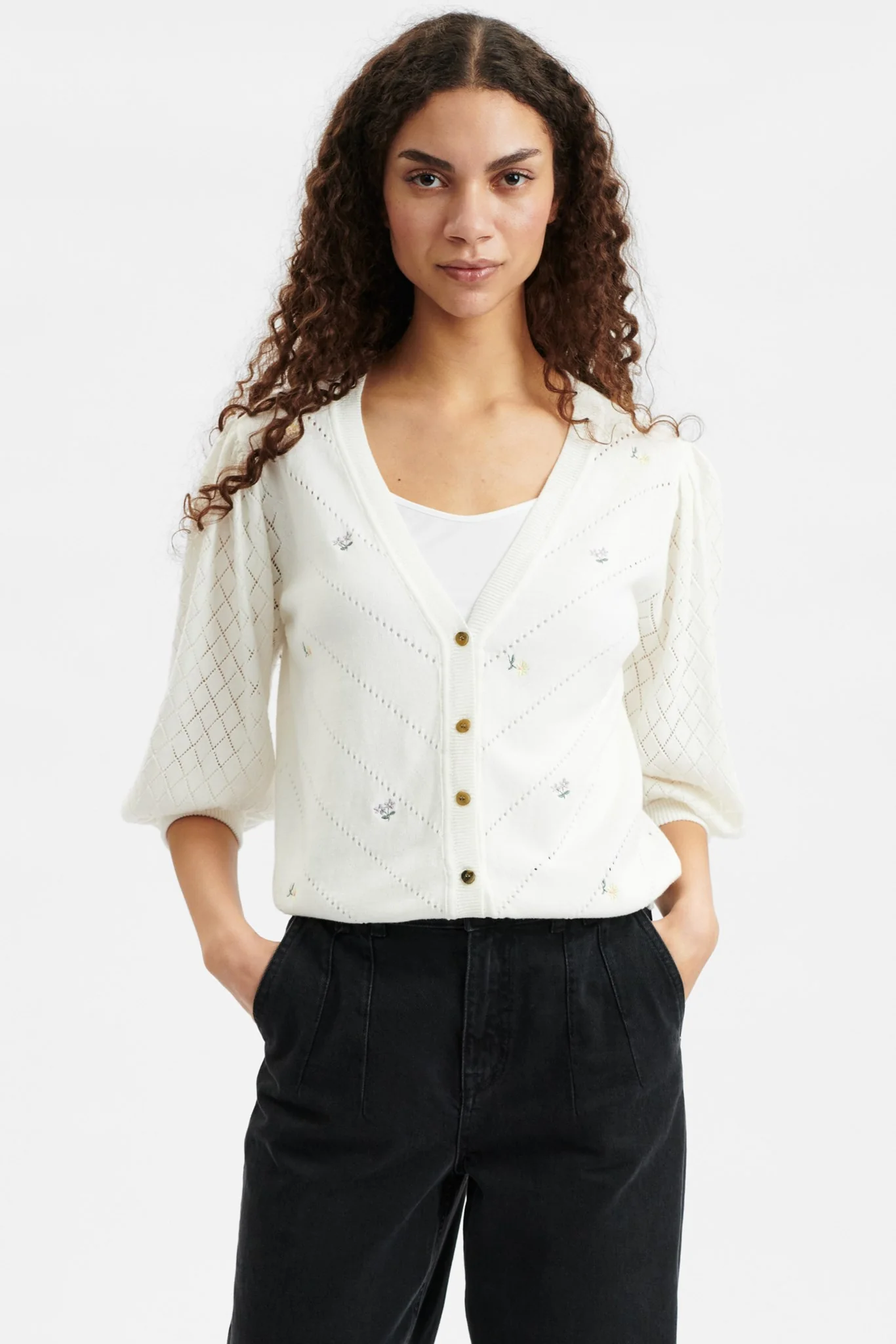 NUHELLA CARDIGAN - Cloud Dancer