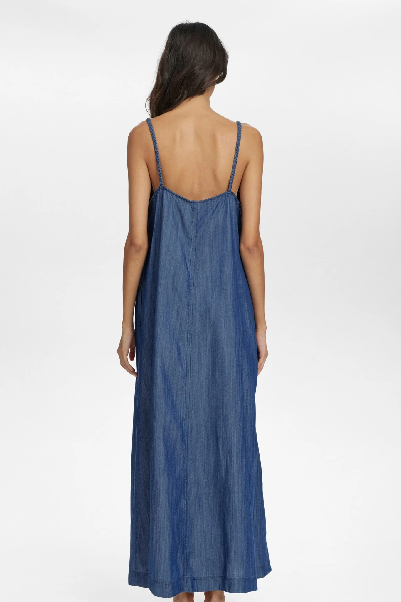 NUHERMIONE DRESS - Medium Blue Denim - Image 2