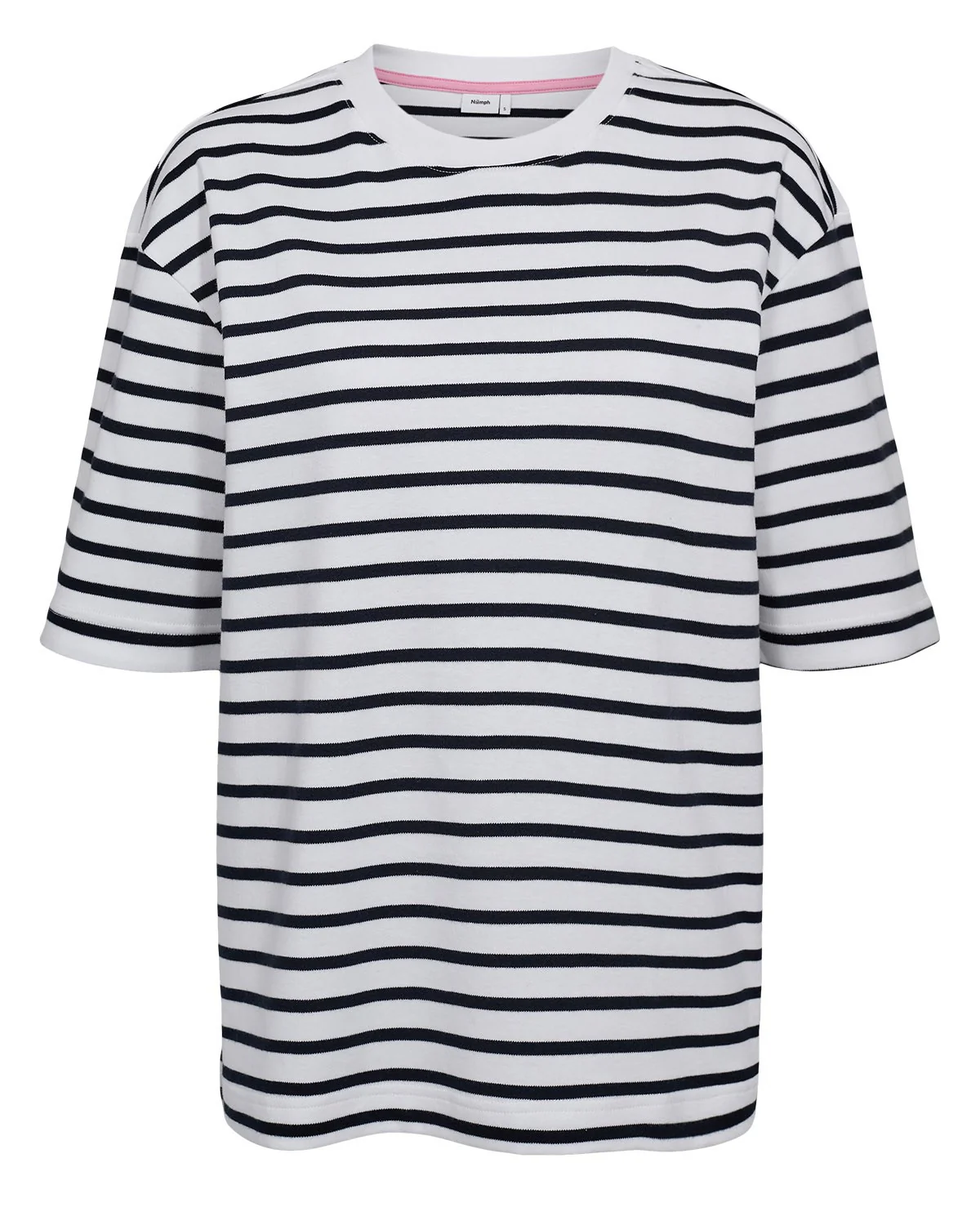NUHIRA STRIPE T-SHIRT - GOTS - Dark Sapphire