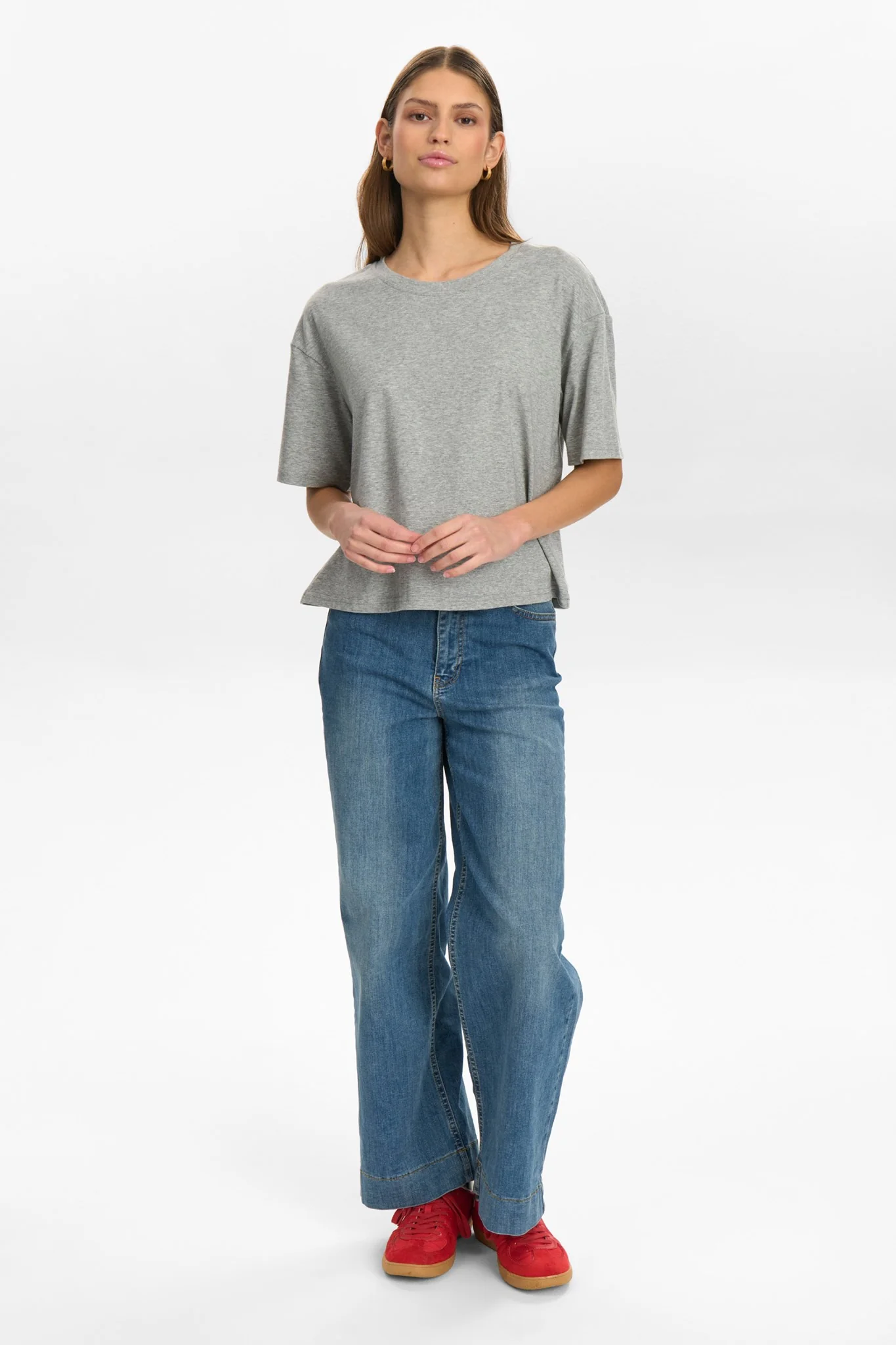 NUHUBY T-SHIRT - Medium Grey mel - Image 3