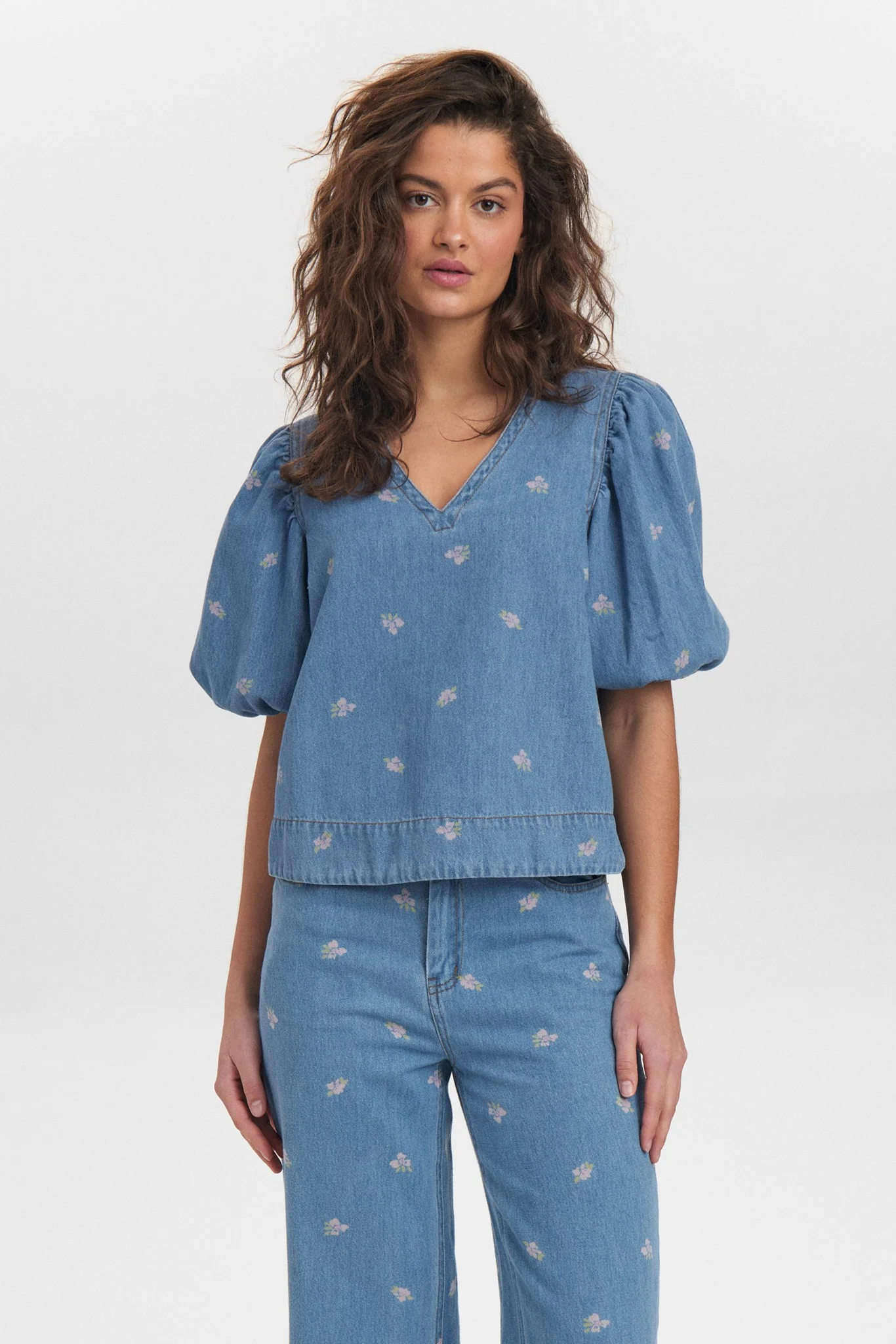 NUIBIZA BLOUSE - Medium Blue Denim