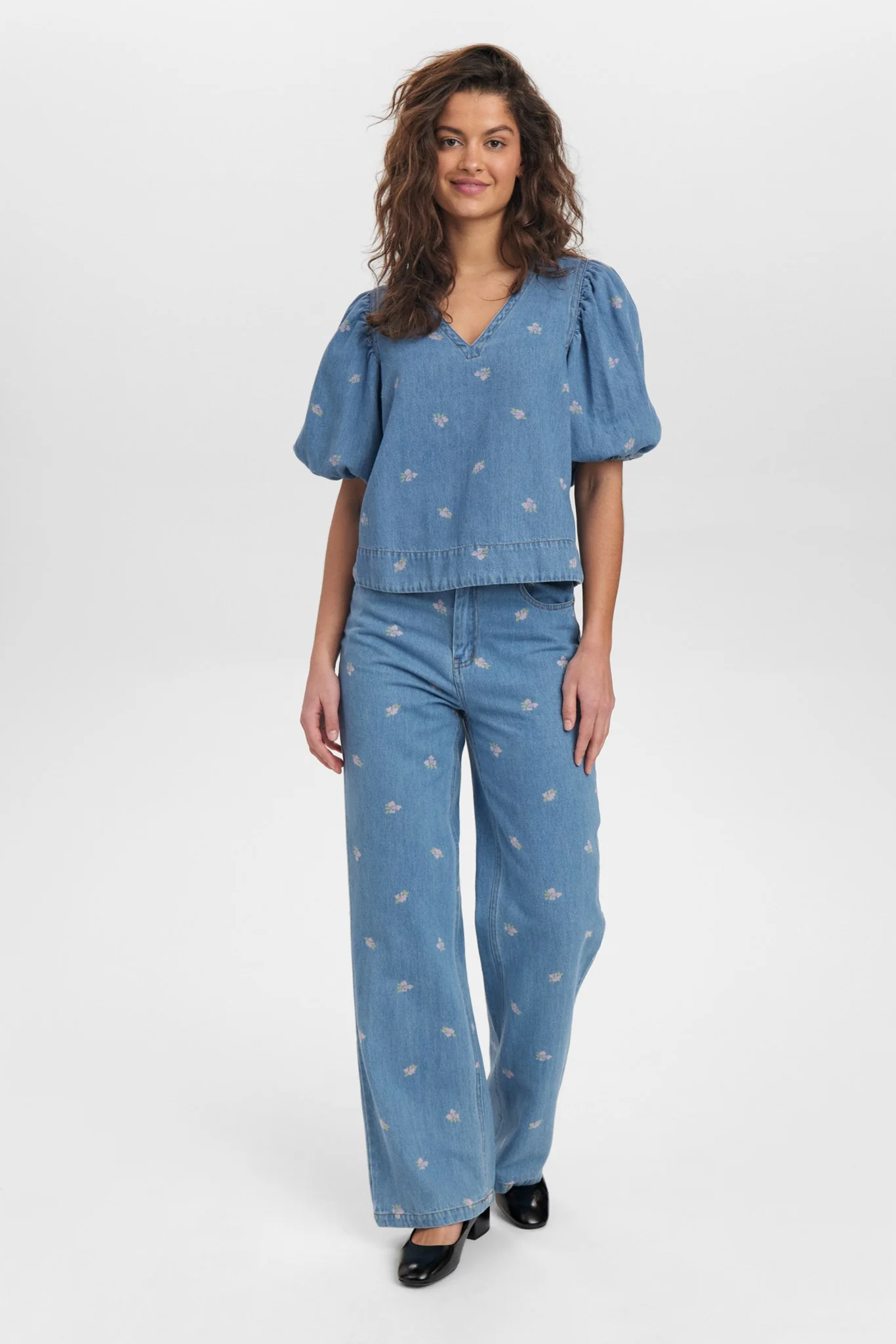 NUIBIZA BLOUSE - Medium Blue Denim - Image 3