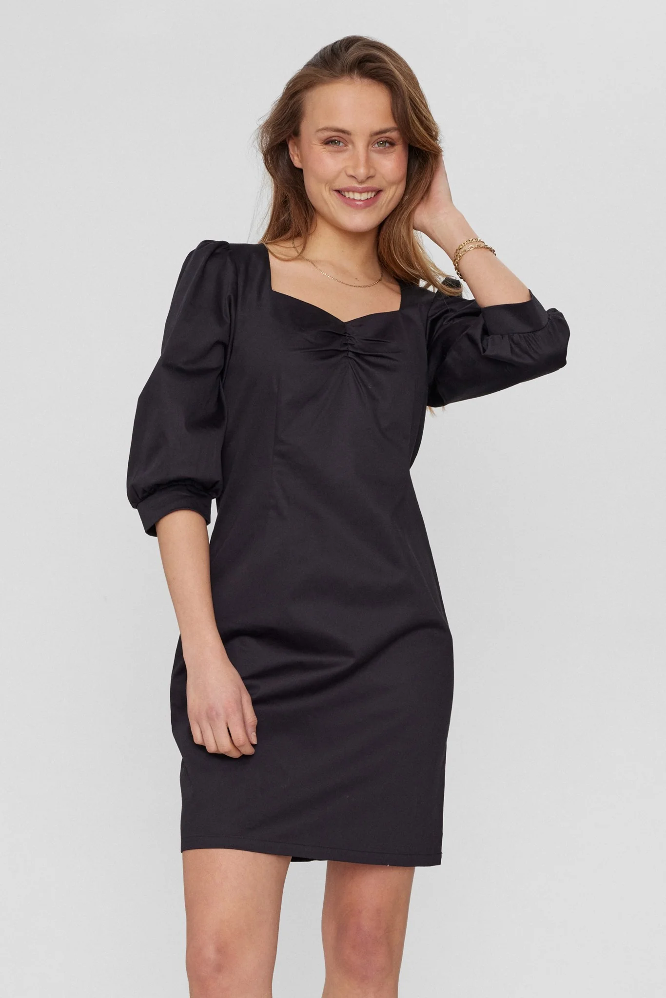 NUIDA SHORT DRESS - Caviar