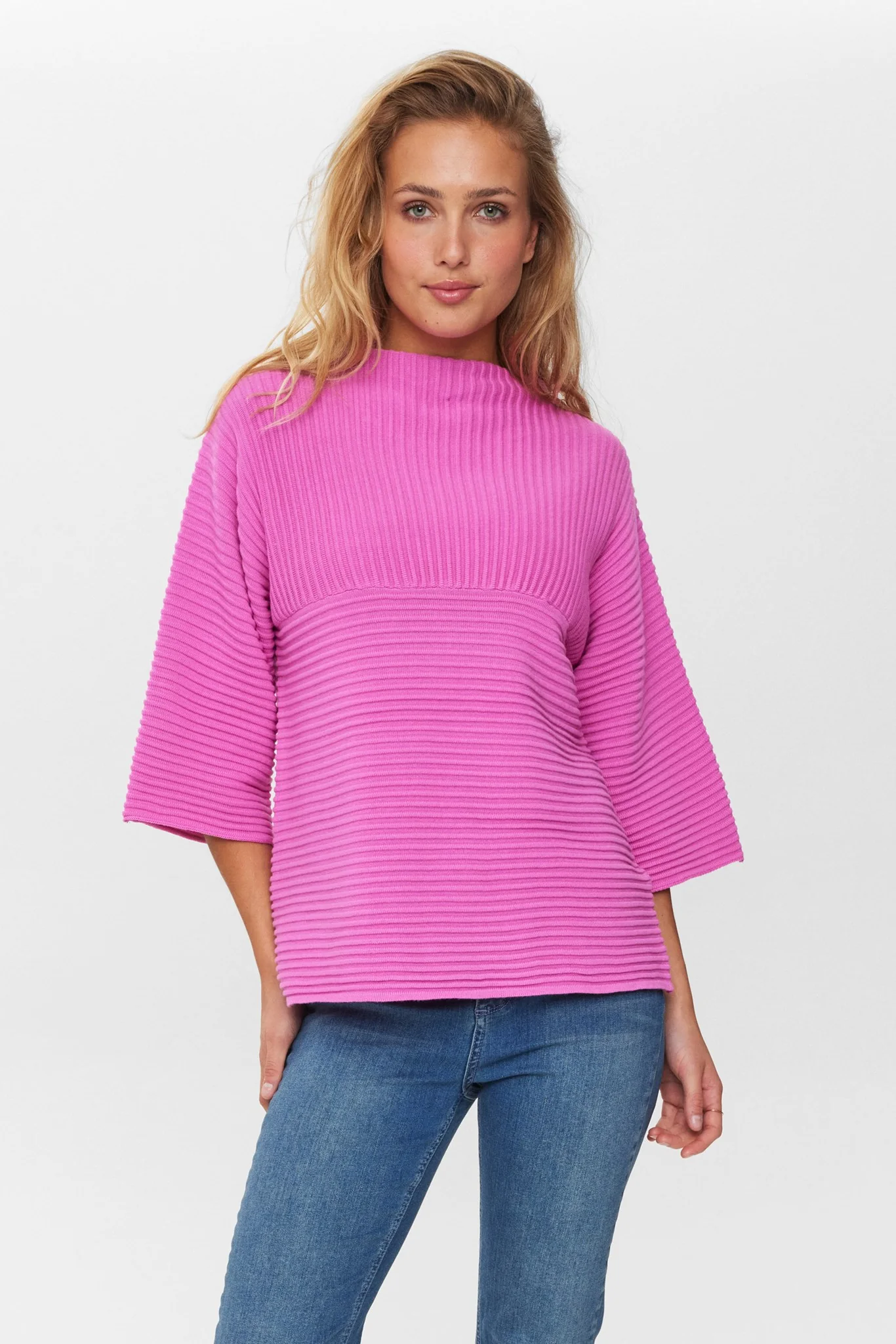 NUIRMELIN O-NECK PULLOVER-NOOS - Super Pink