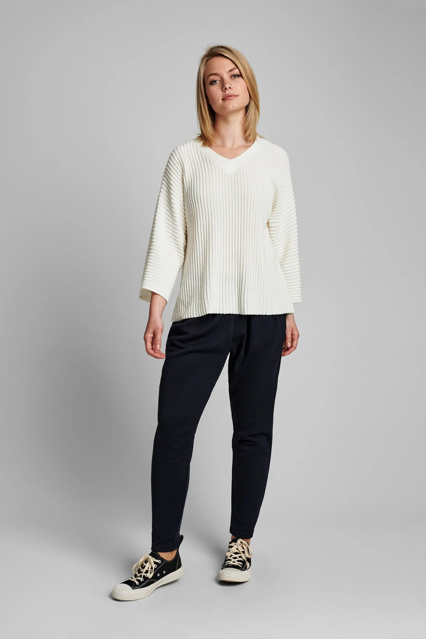 NUIRMELIN V-NECK PULLOVER - NOOS - Cloud Dancer - Image 9