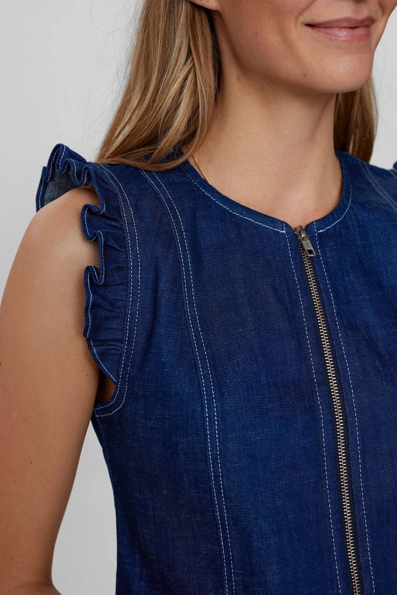 NUISSA TOP - Dark Blue Denim - Image 5
