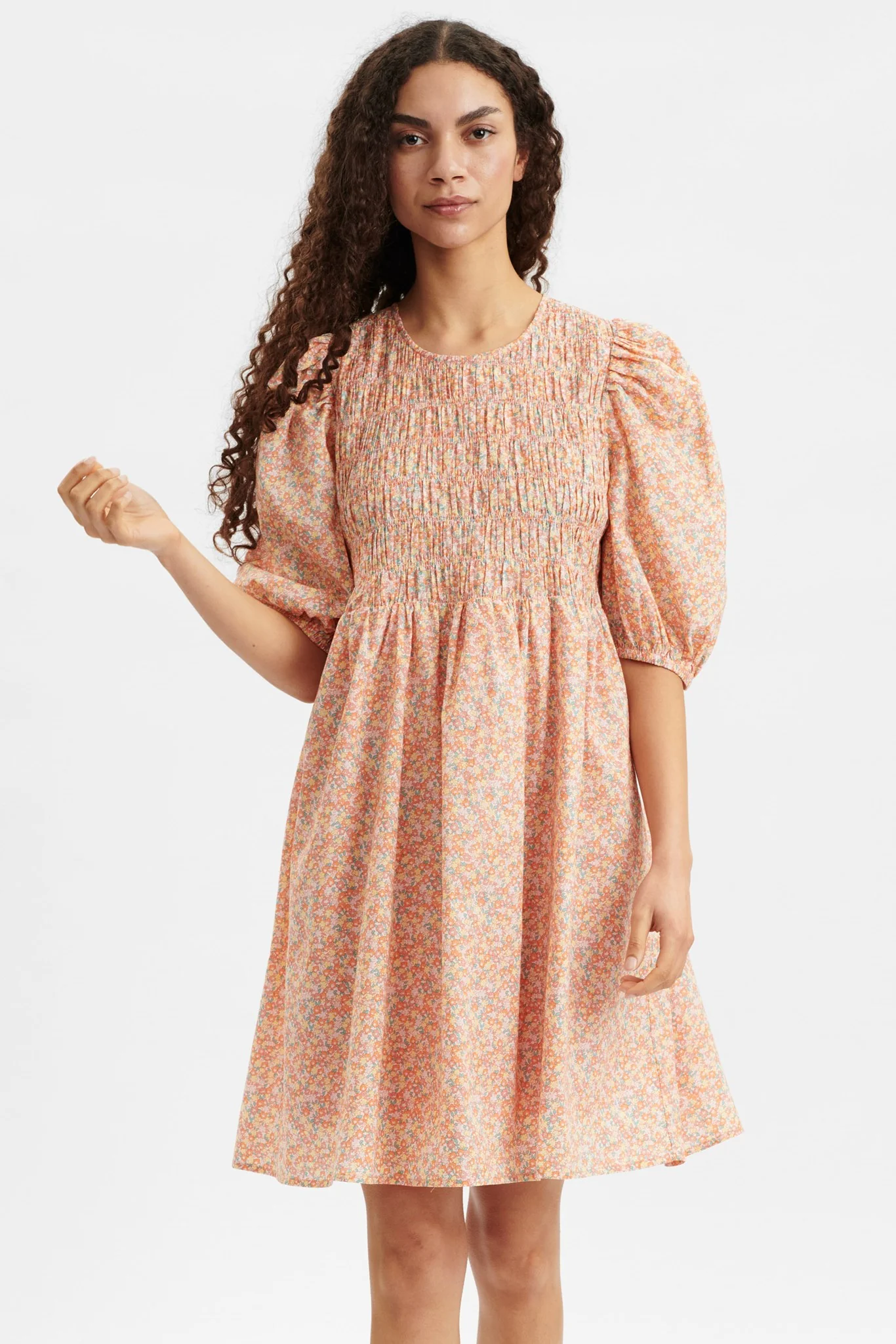 NUIVANKA SMOCK DRESS - Coral Reef