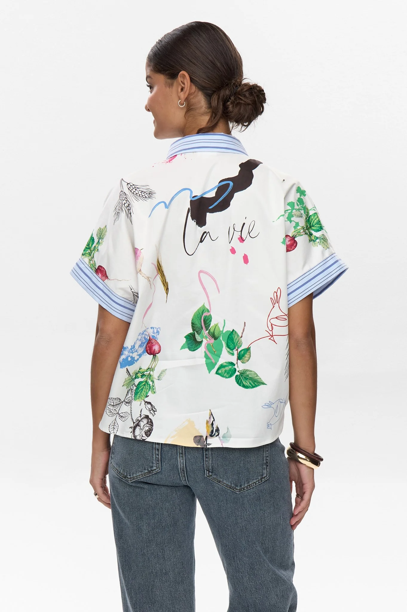 NUJADEN PRINT SHIRT - Provence - Image 2