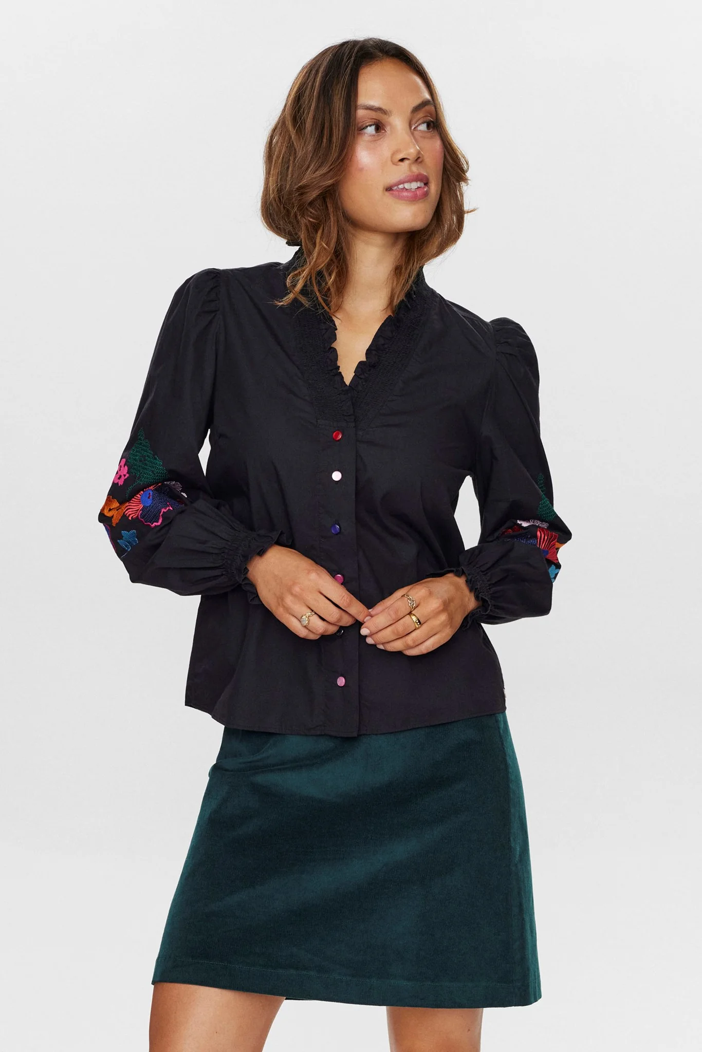 NUJASMINE SHIRT - Caviar