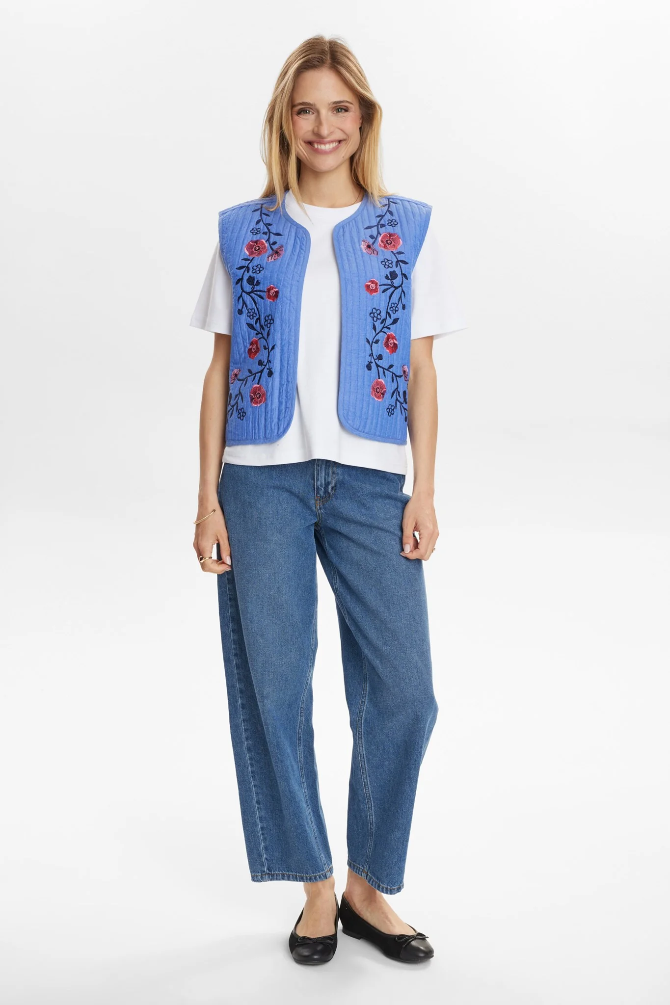 NUJODIE VEST - Medium Blue Denim - Image 3