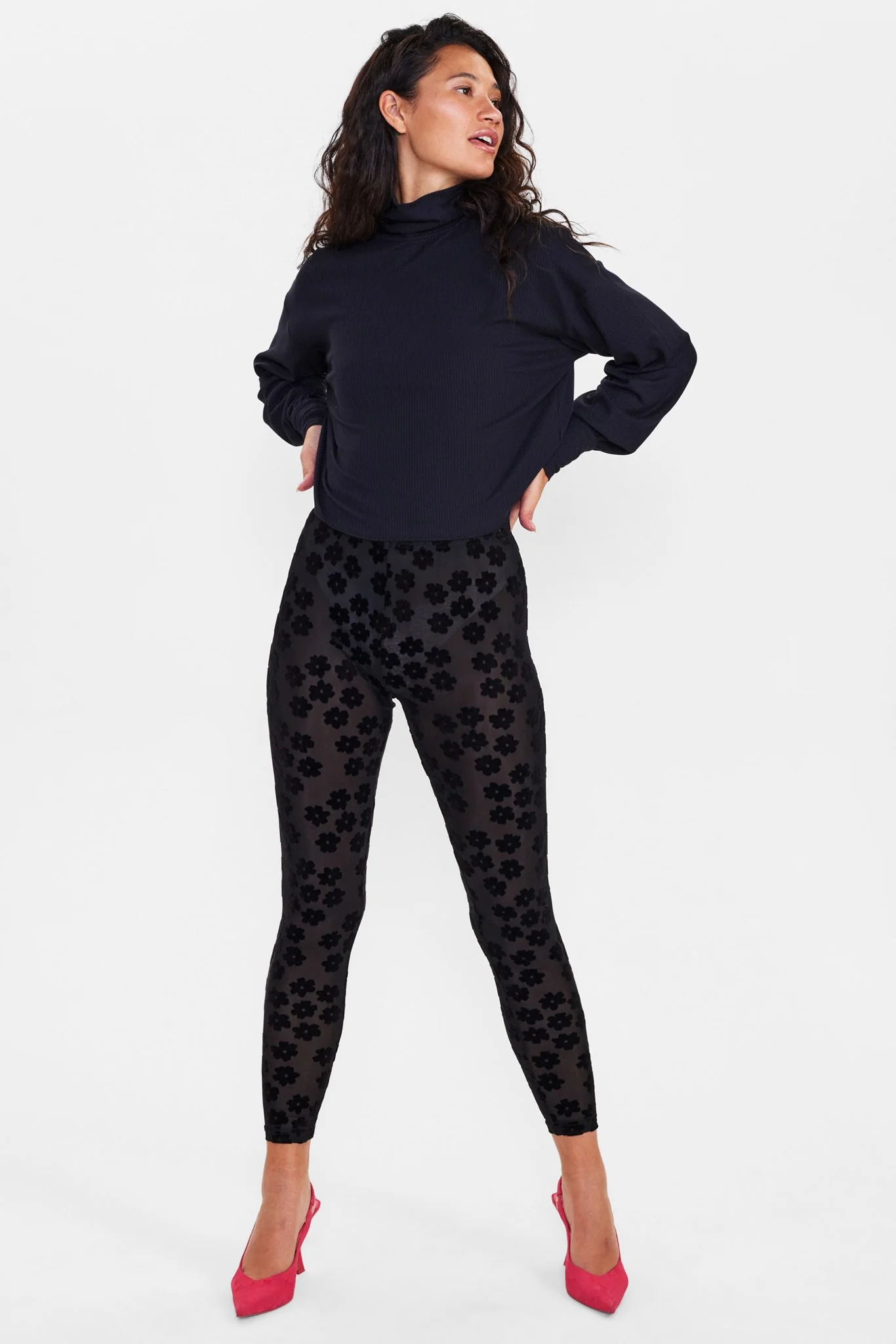 NUJOHANNA LEGGINGS - Caviar - Image 3