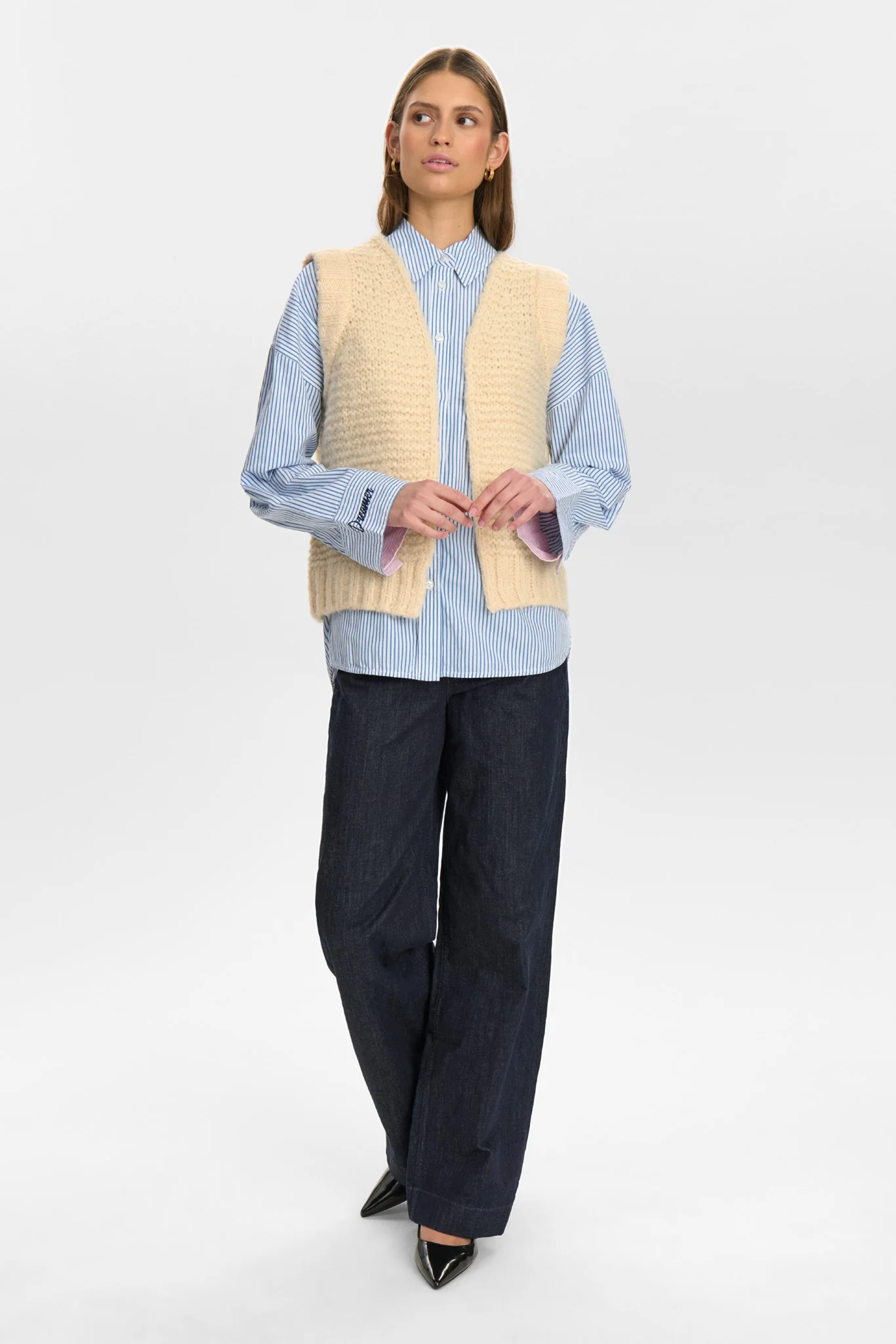 NUJU VEST - Creme Melange - Image 3