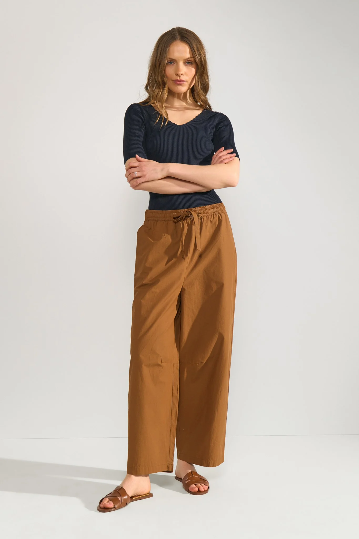 NUJUMA COTTON CROPPED PANTS - Dachshund - Image 3