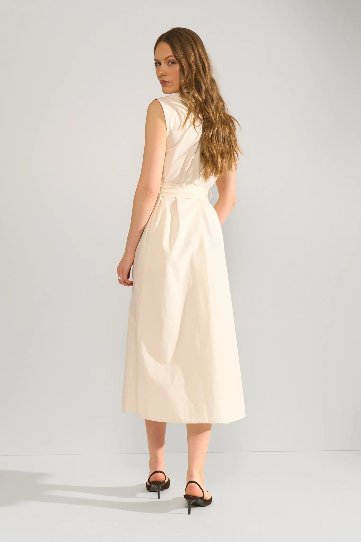 NUJUMA COTTON SHIRT DRESS  - Whitecap Gray - Image 2