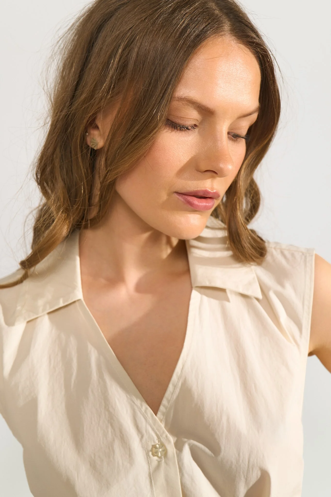 NUJUMA COTTON SHIRT DRESS  - Whitecap Gray - Image 4