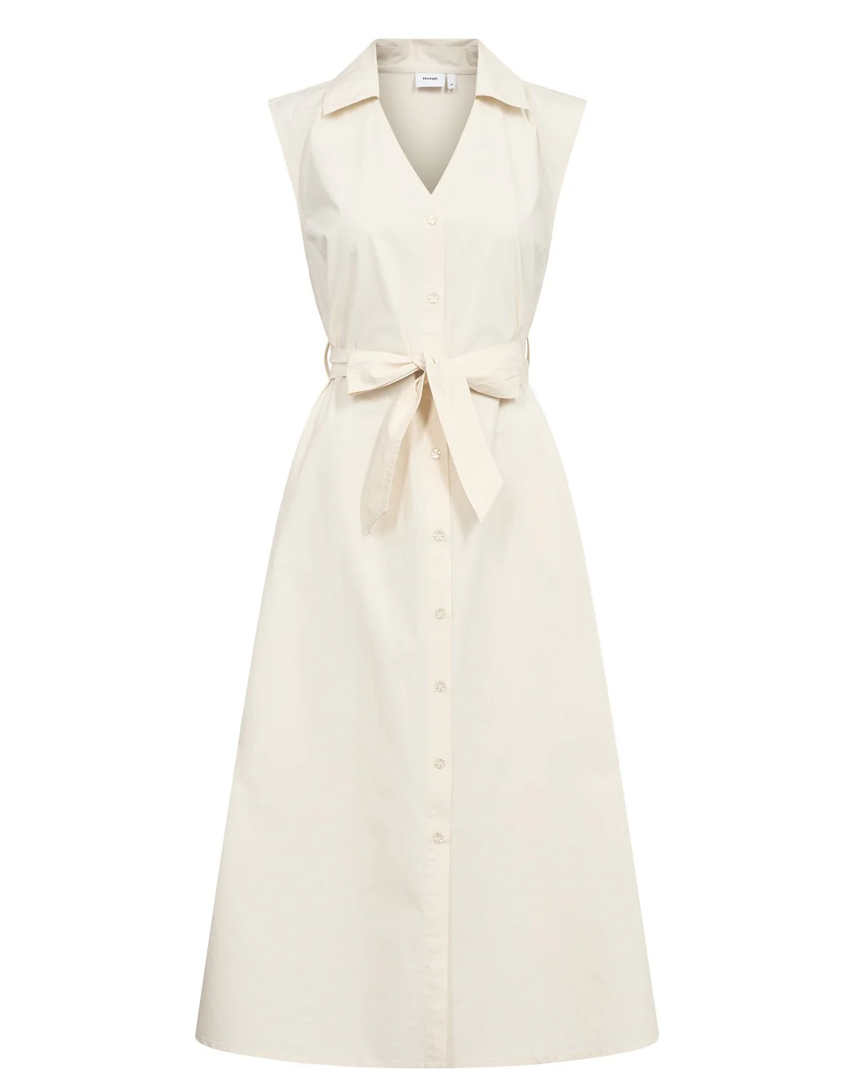 NUJUMA COTTON SHIRT DRESS  - Whitecap Gray - Image 7