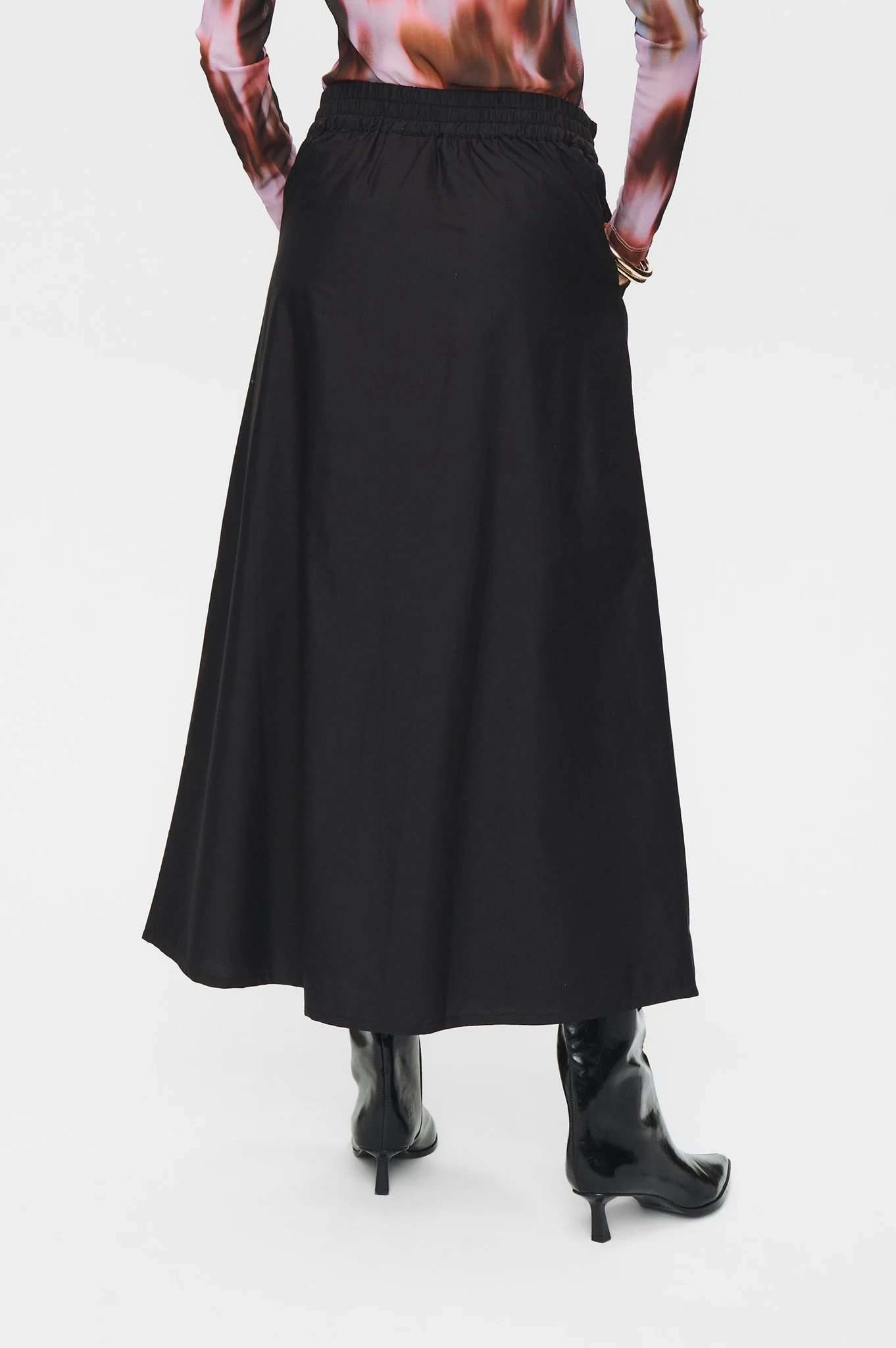 NUJUNY LONG SKIRT - Caviar - Image 2