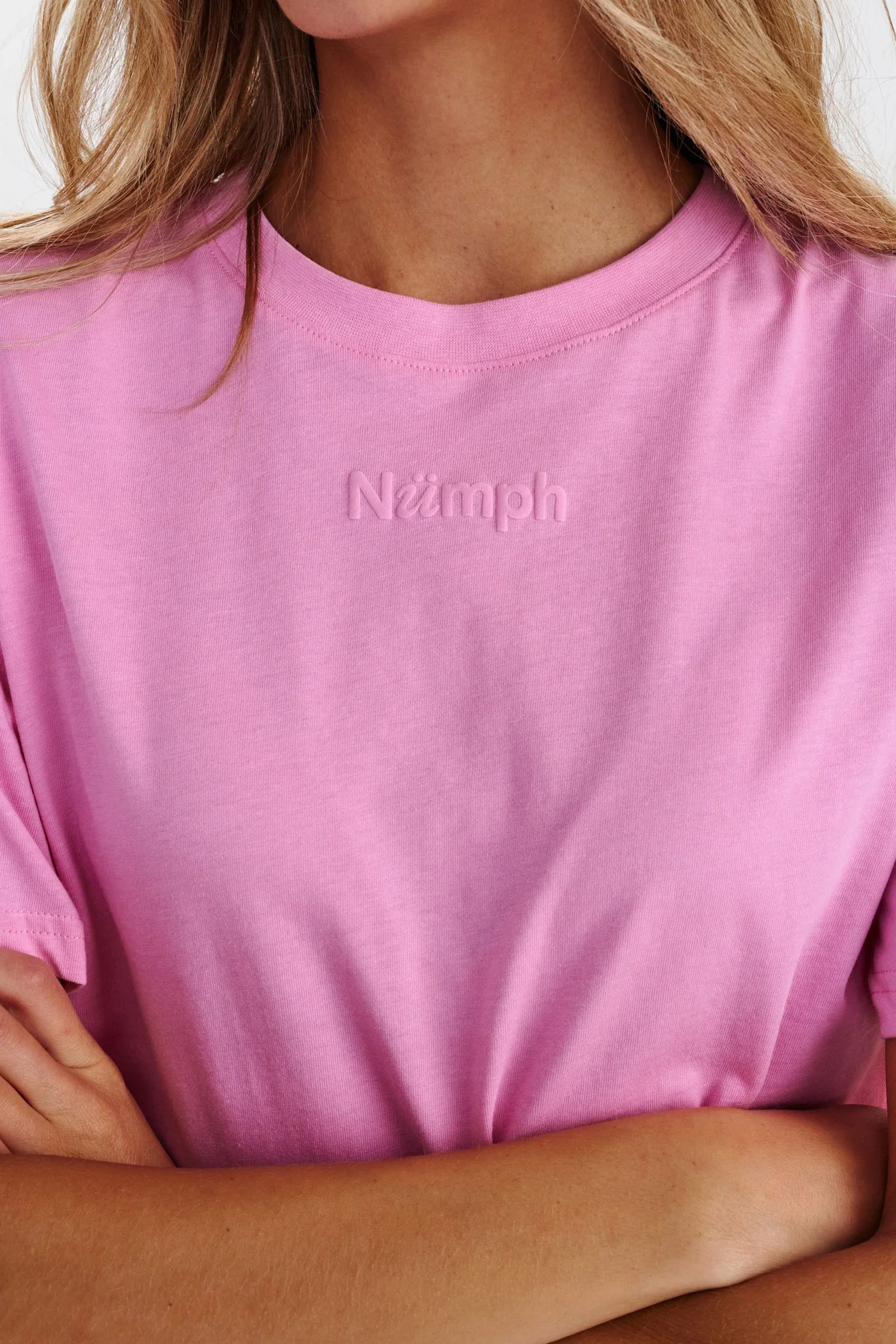NUJUSTINE TEE - GOTS - Begonia Pink - Image 4