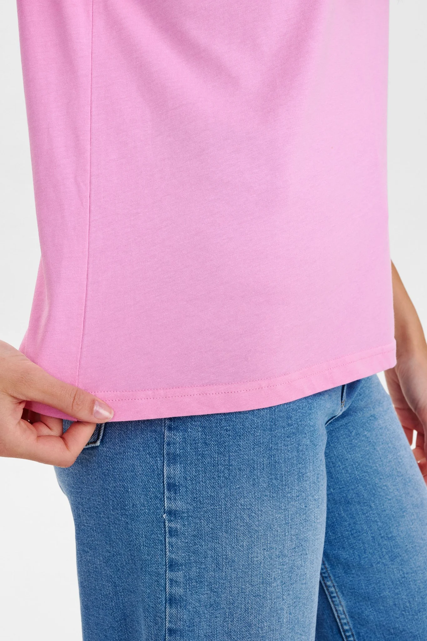 NUJUSTINE TEE - GOTS - Begonia Pink - Image 5