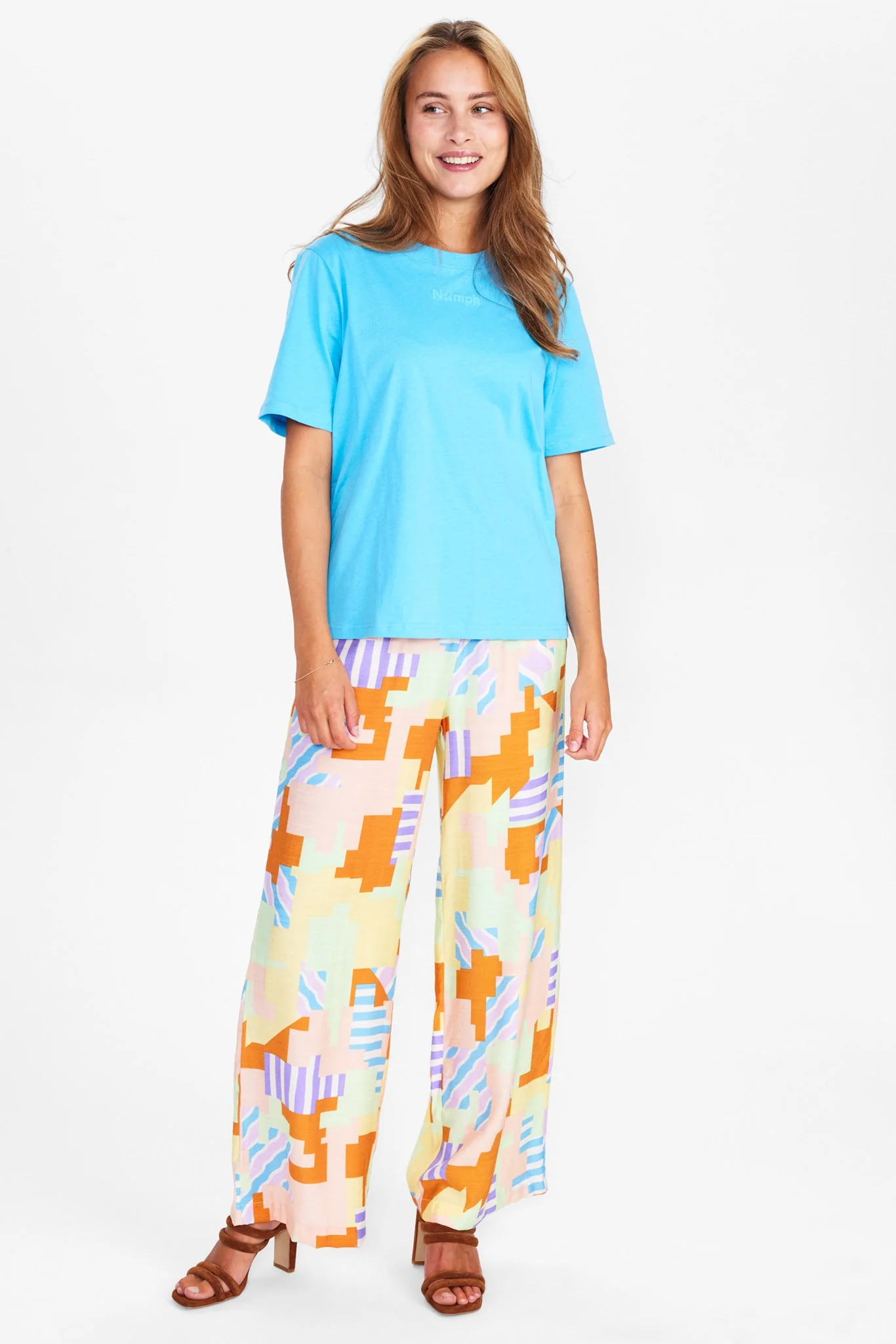 NUJUSTINE TEE - GOTS - Bonnie Blue - Image 3