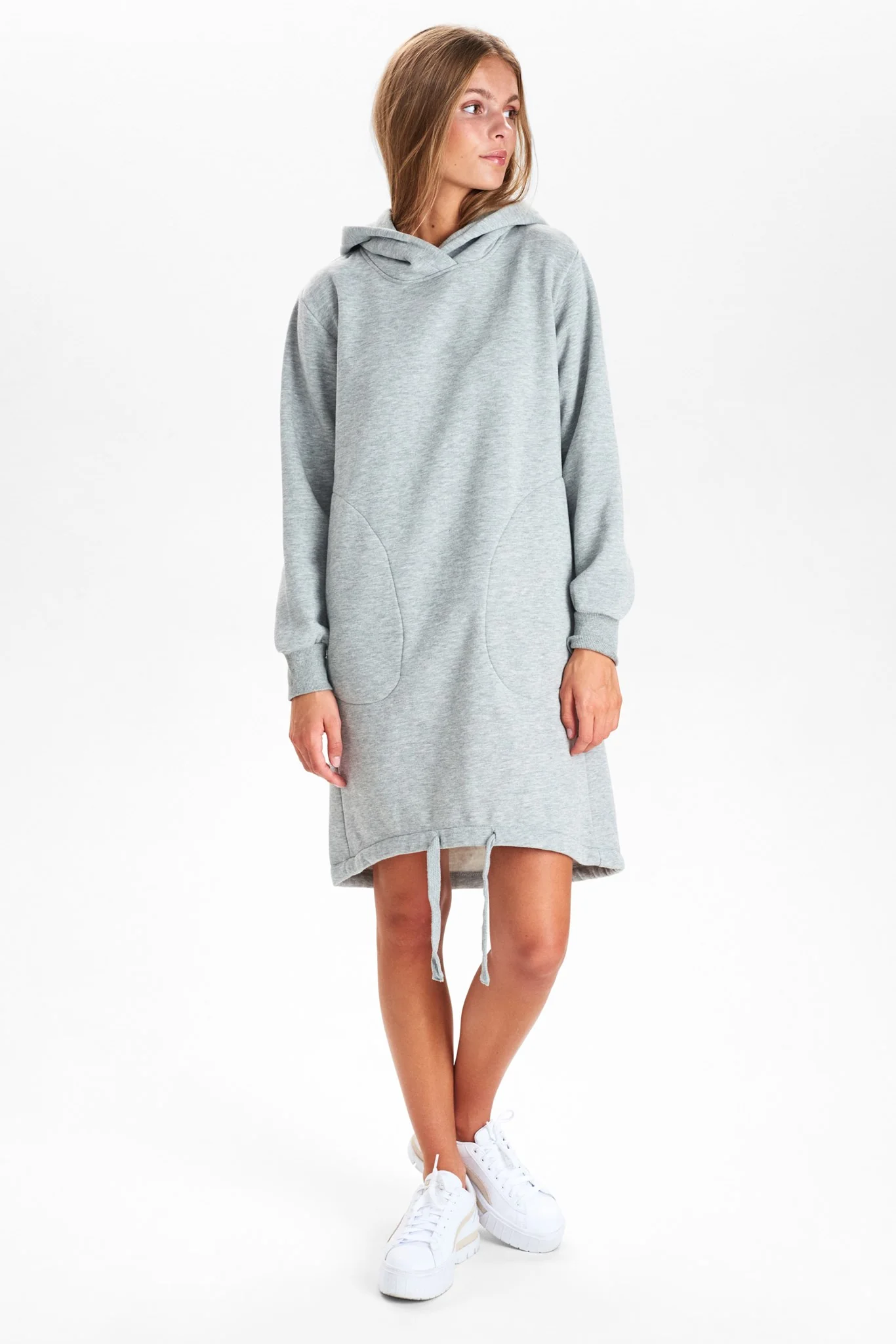 NUKALLI SWEAT DRESS - Medium Grey mel - Image 3