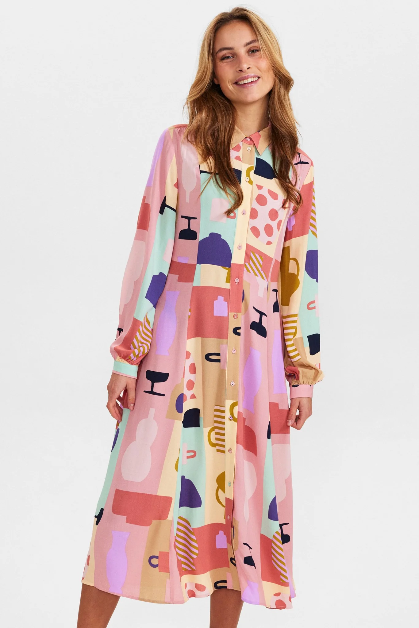 NUKAMILIA SHIRT DRESS - Mellow Rose