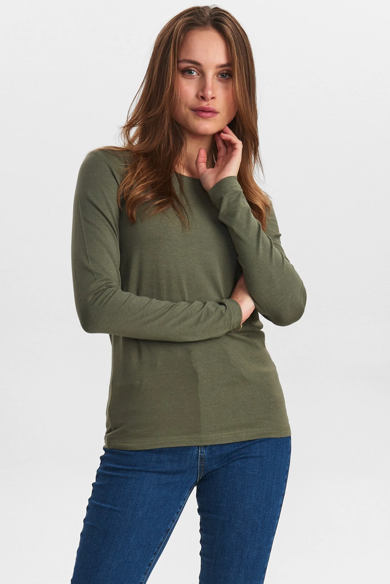 NUKAZUMI LS BLOUSE - Deep Lichen Green