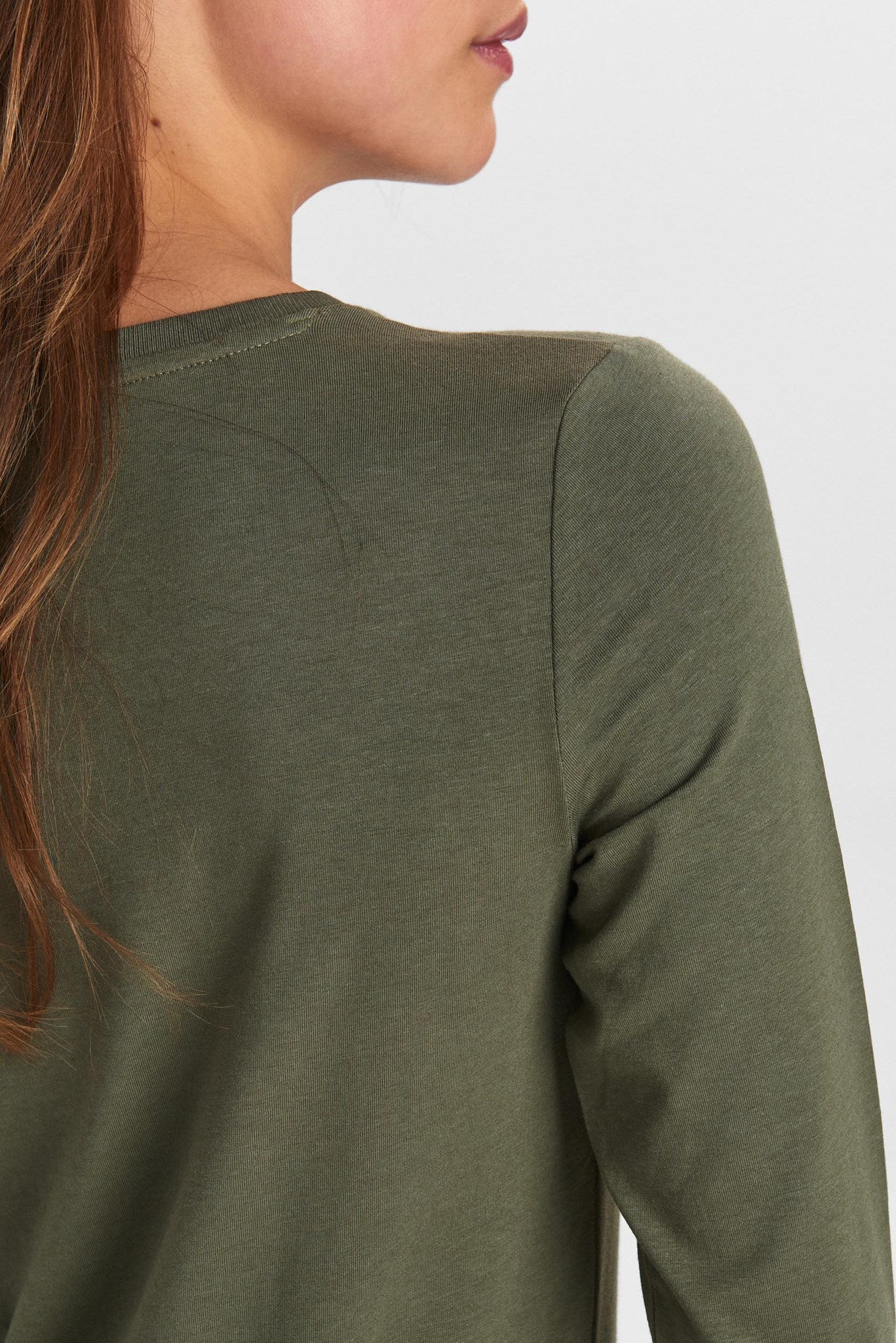 NUKAZUMI LS BLOUSE - Deep Lichen Green - Image 5