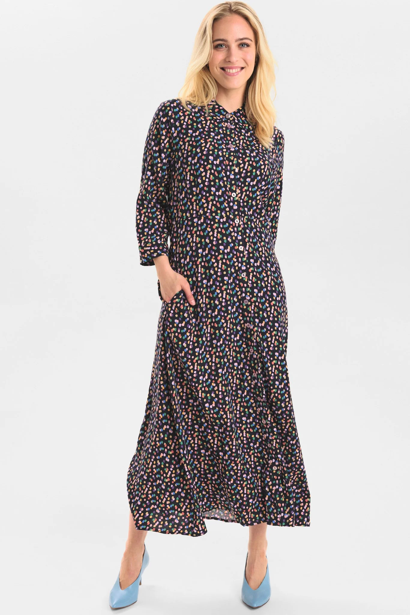 NUKIT SARA LONG DRESS - Dark Sapphire - Image 3