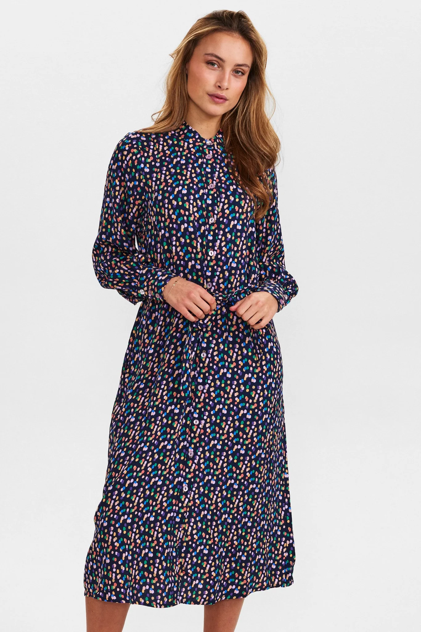 NUKIT SHIRT DRESS - Dark Sapphire