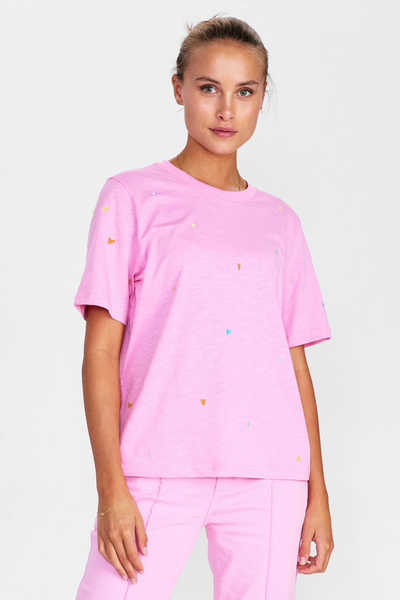 NUKRISTIN TEE - GOTS - Begonia Pink