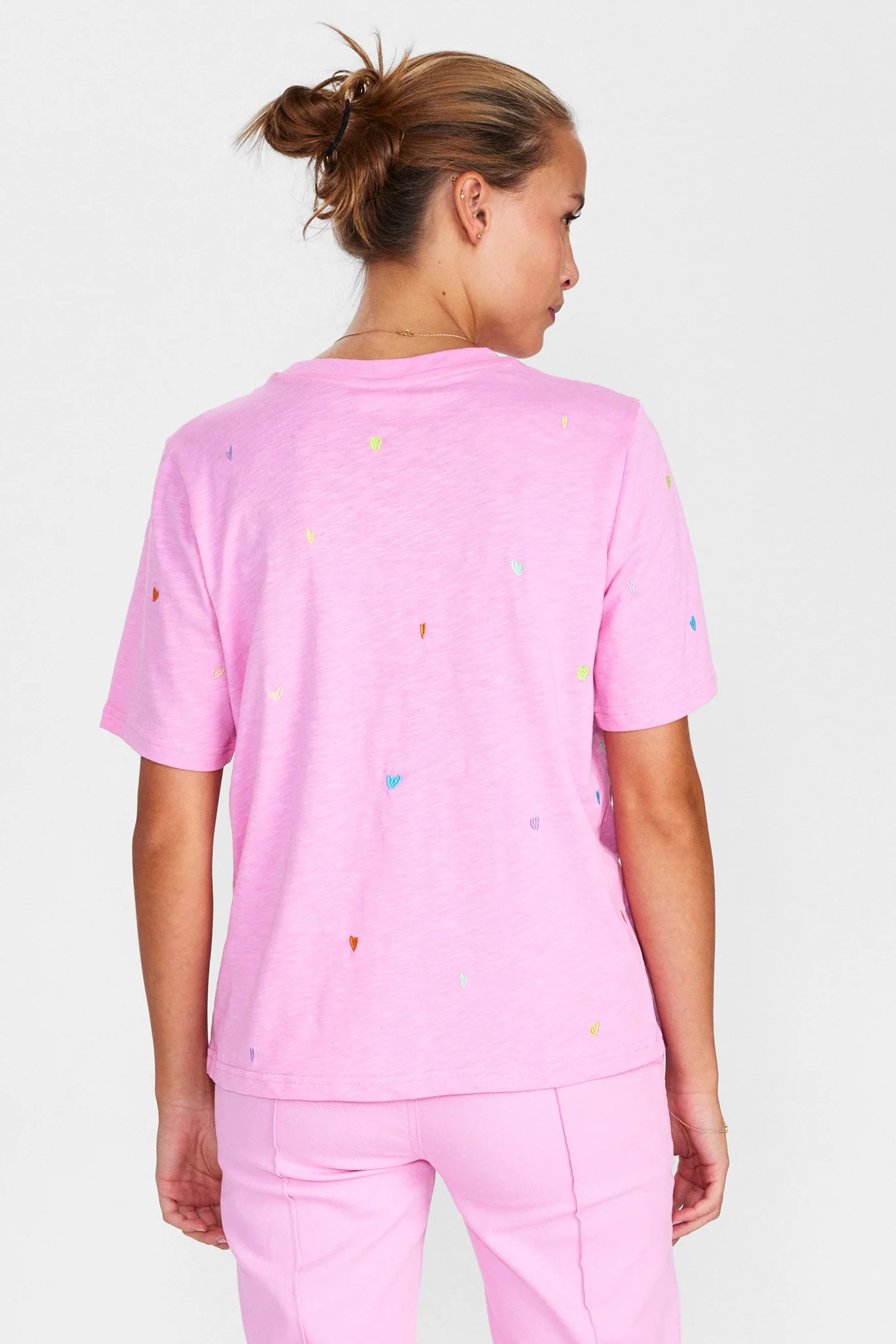 NUKRISTIN TEE - GOTS - Begonia Pink - Image 2