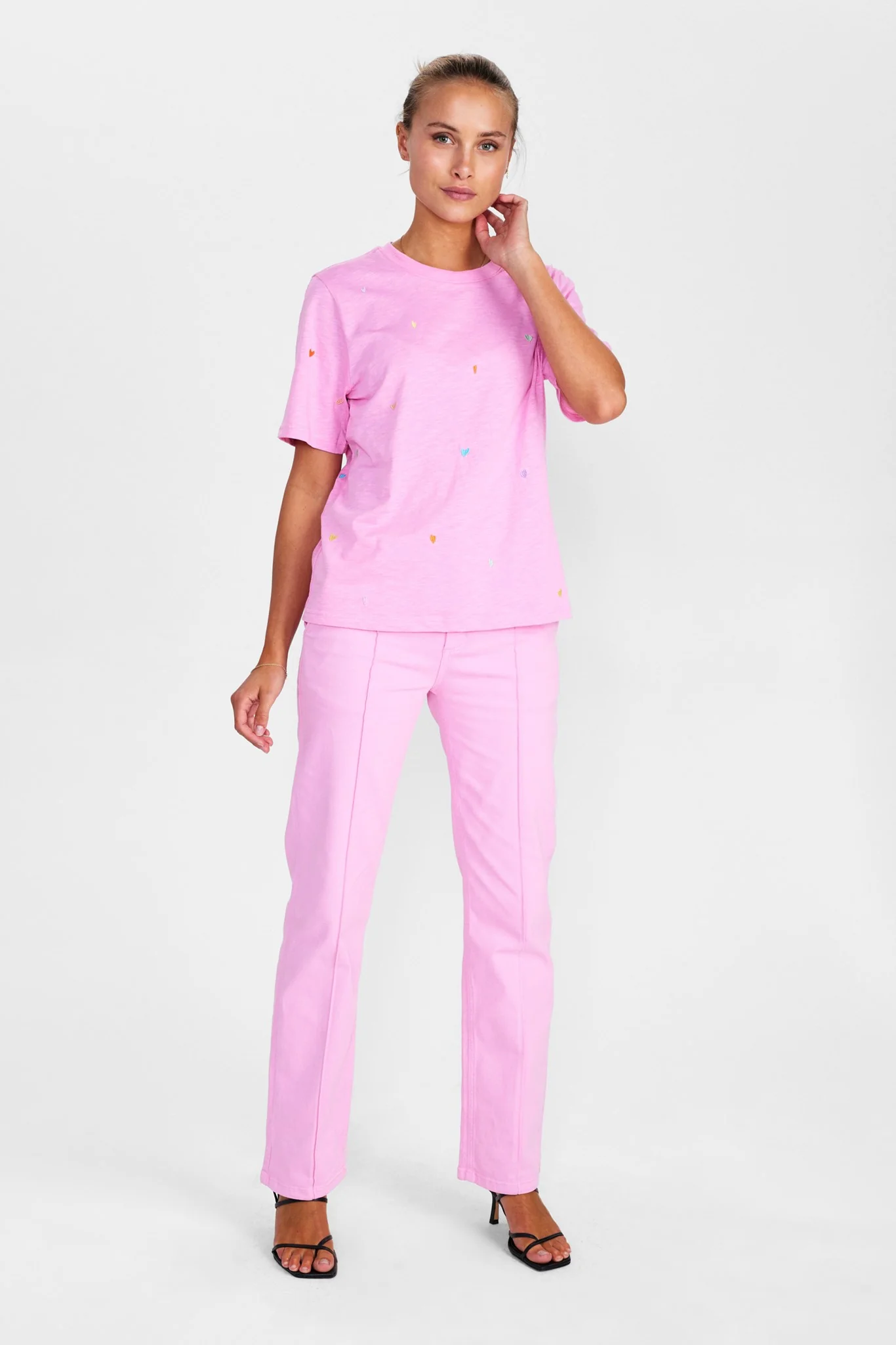 NUKRISTIN TEE - GOTS - Begonia Pink - Image 3