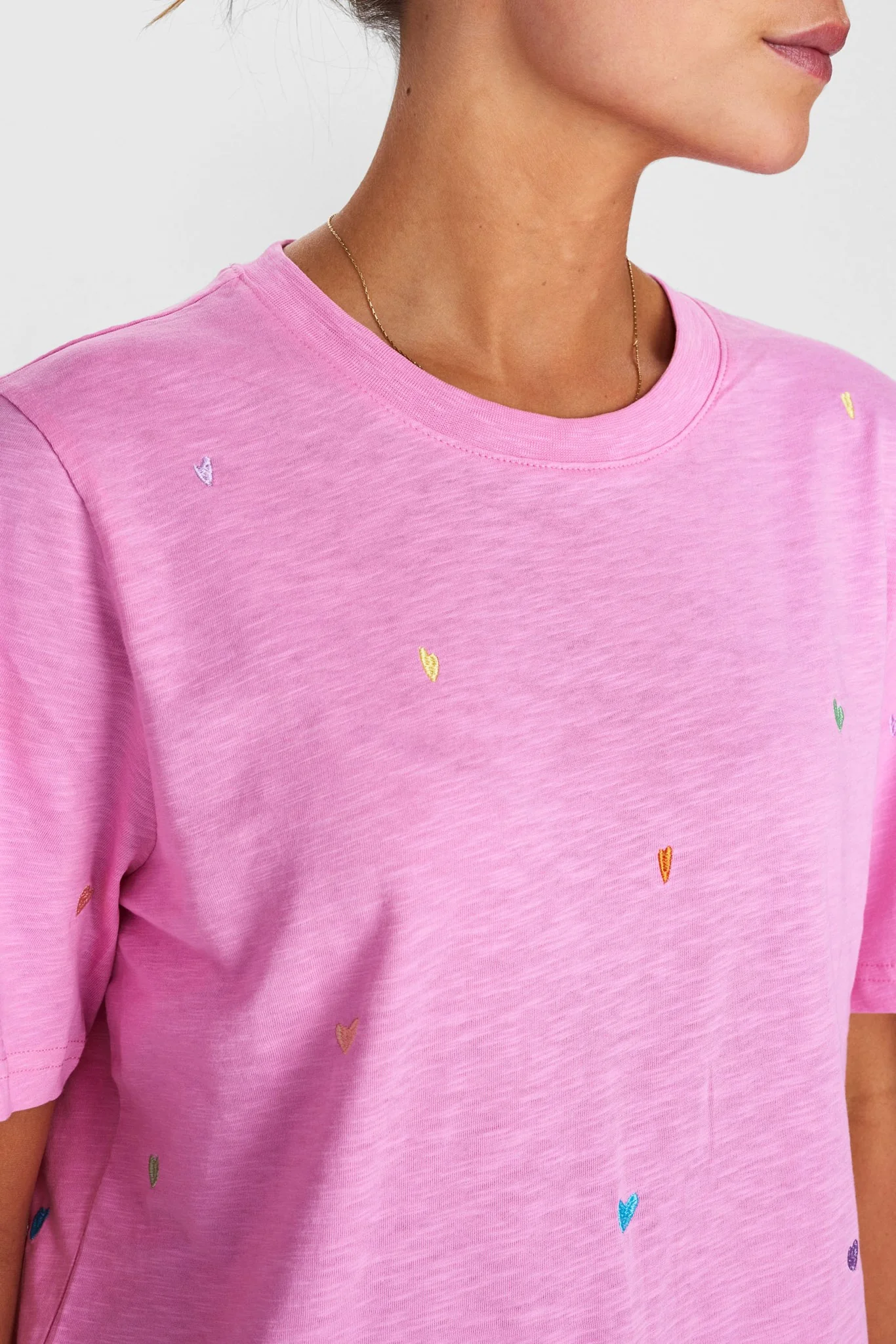 NUKRISTIN TEE - GOTS - Begonia Pink - Image 4